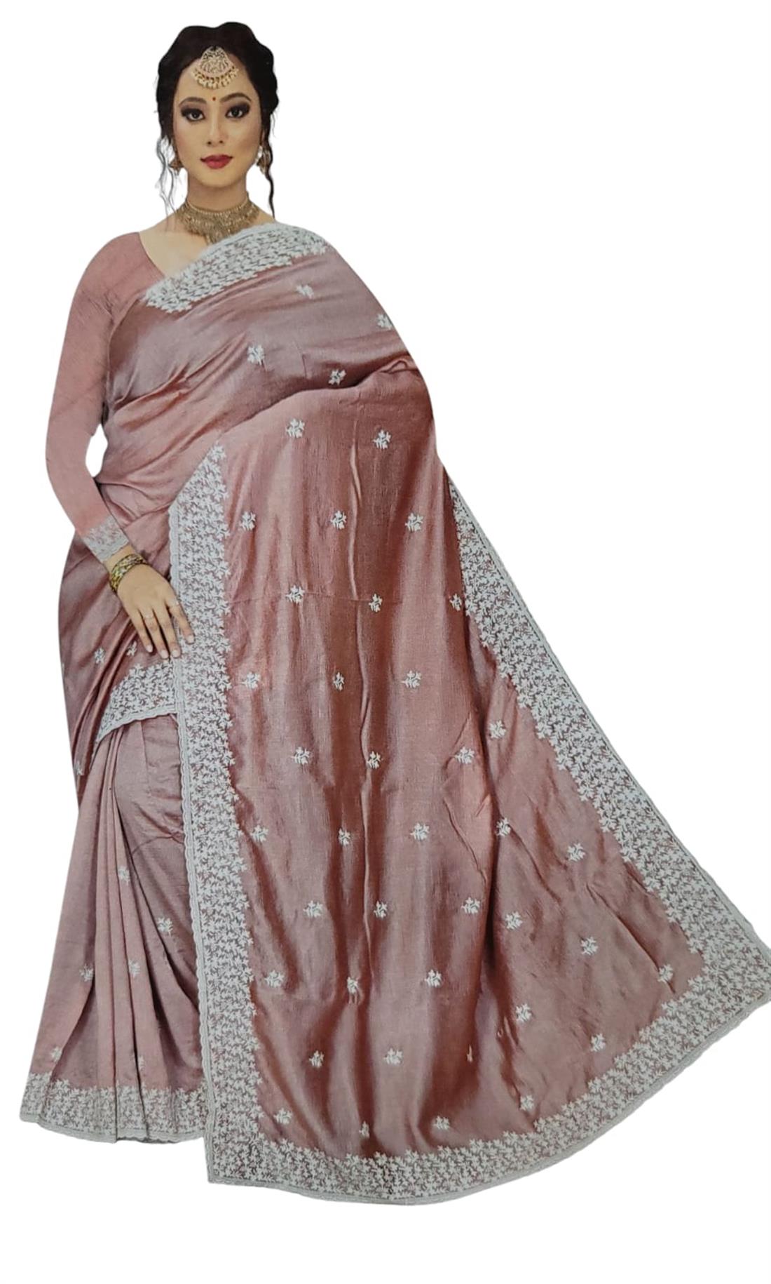 Light Brown Raw Silk Sarees
