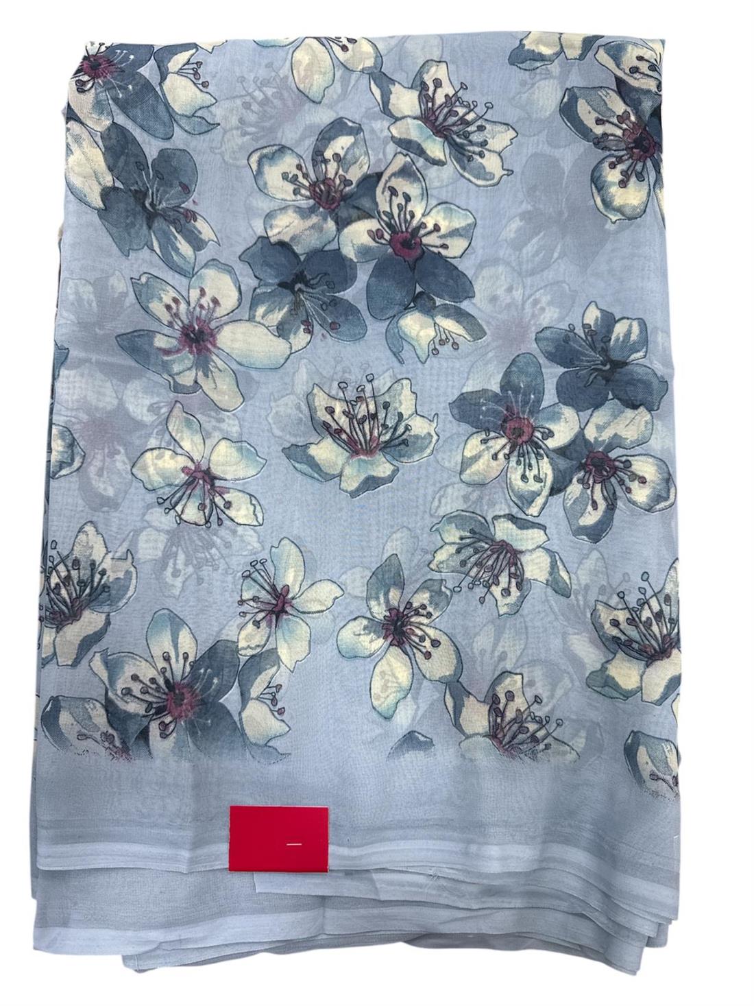 Blue Soft Georgette Saree with Blouse Piece