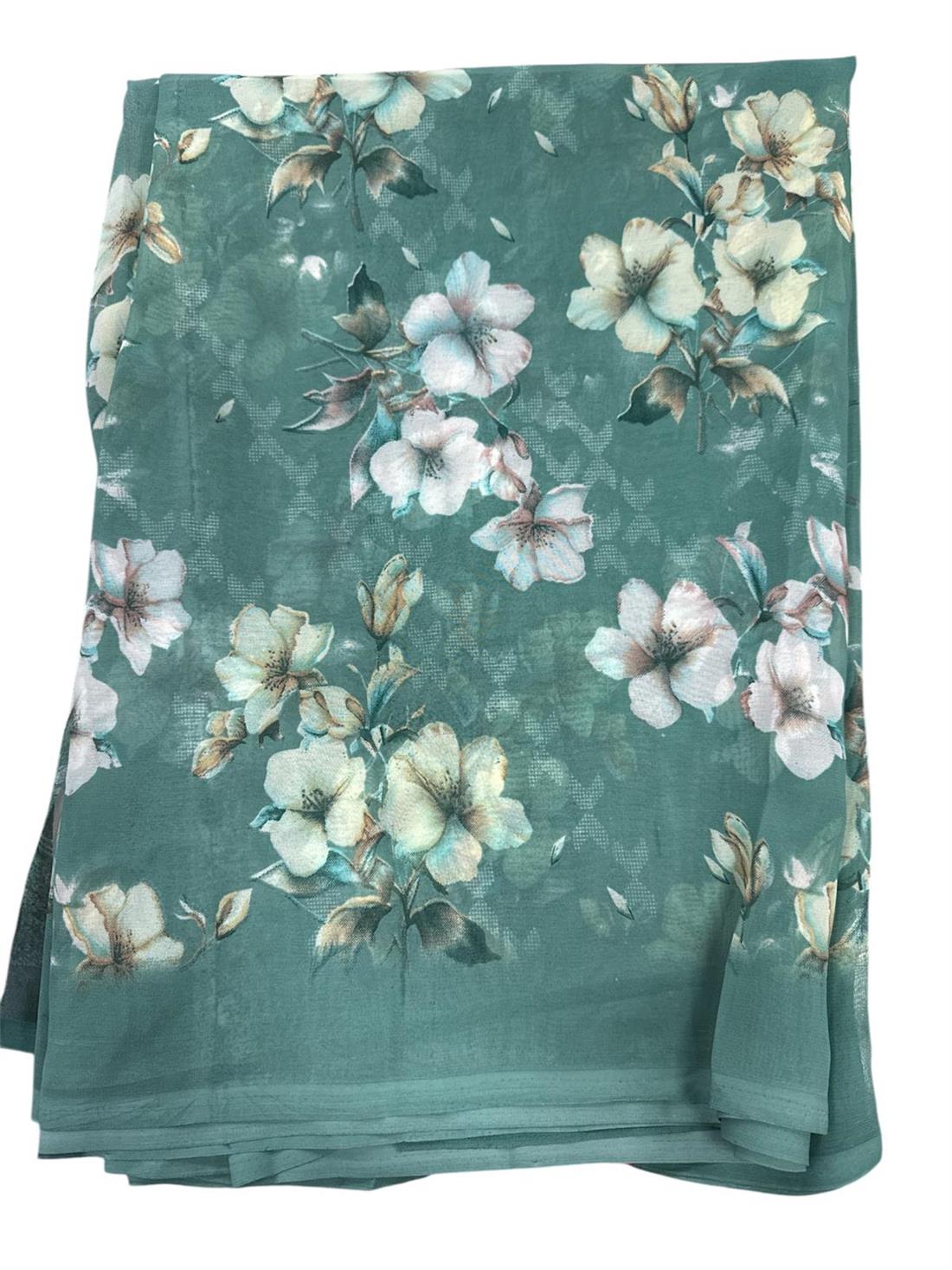 Sea Green Georgette Sarees