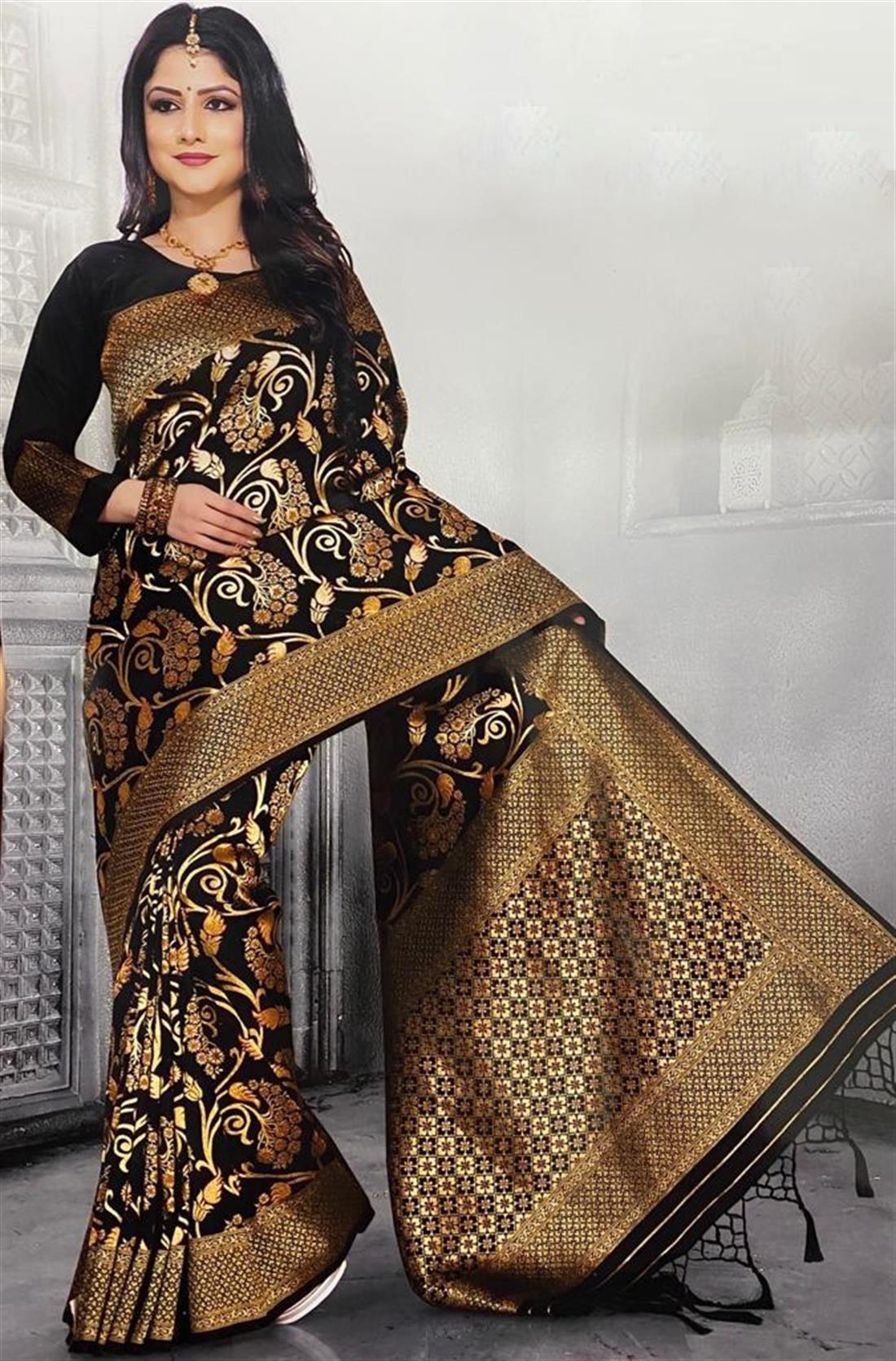 Black Banarasi Sarees