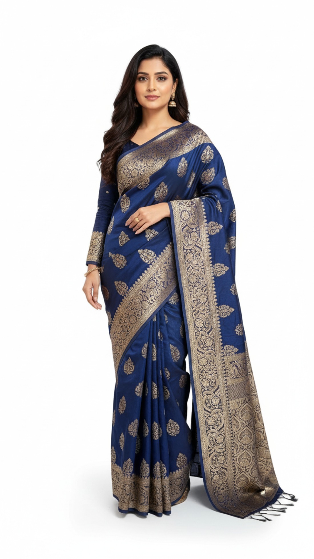 Navy Banarasi Sarees