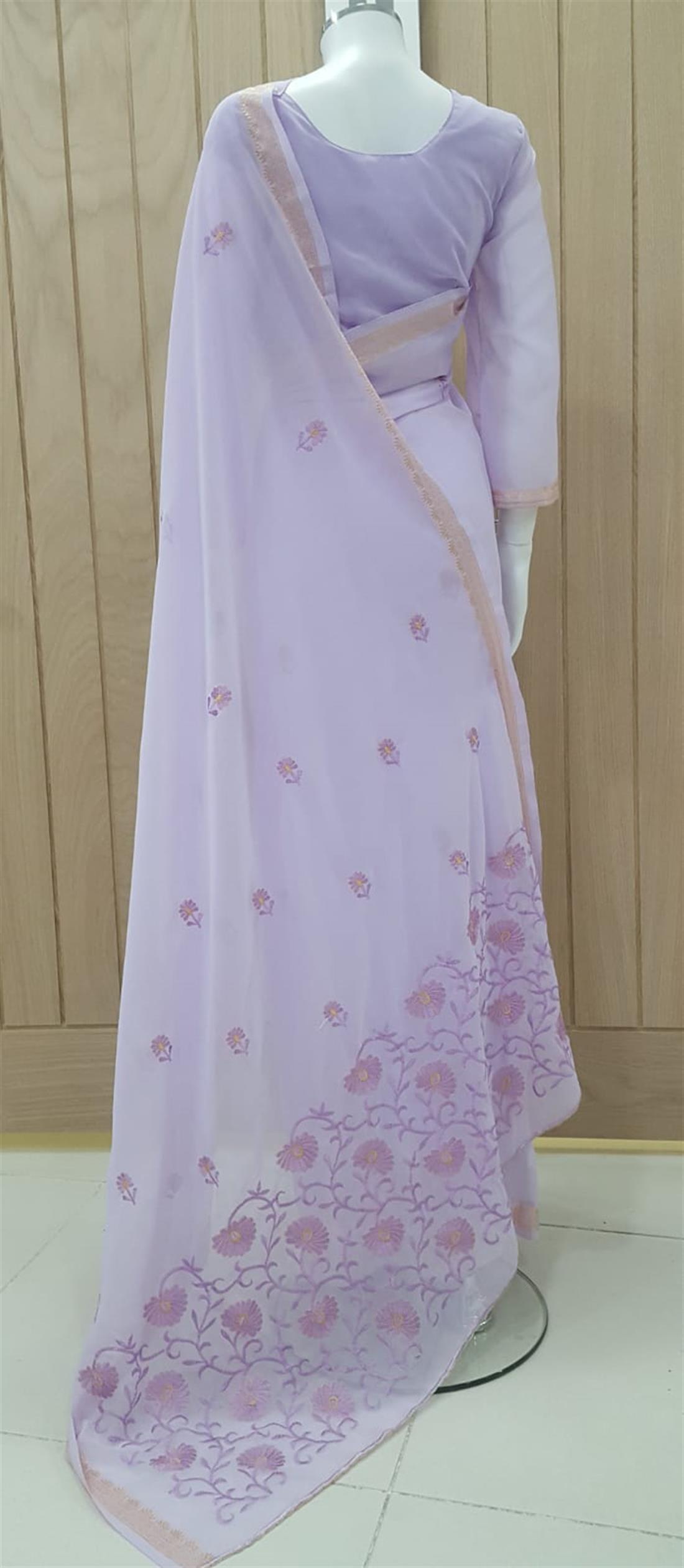 Lilac Georgette Sarees