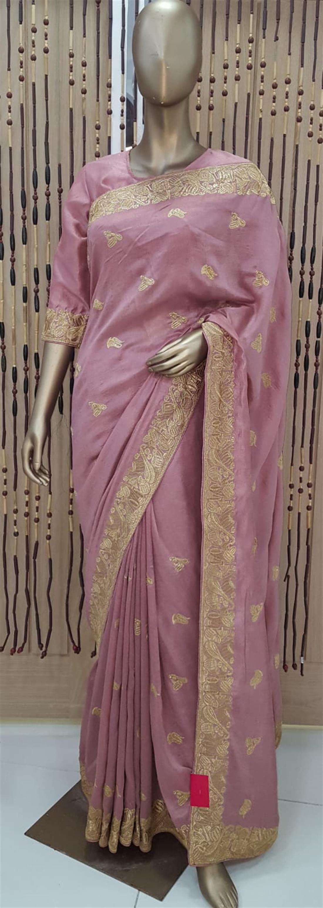 Dusky Pink Silk Sarees