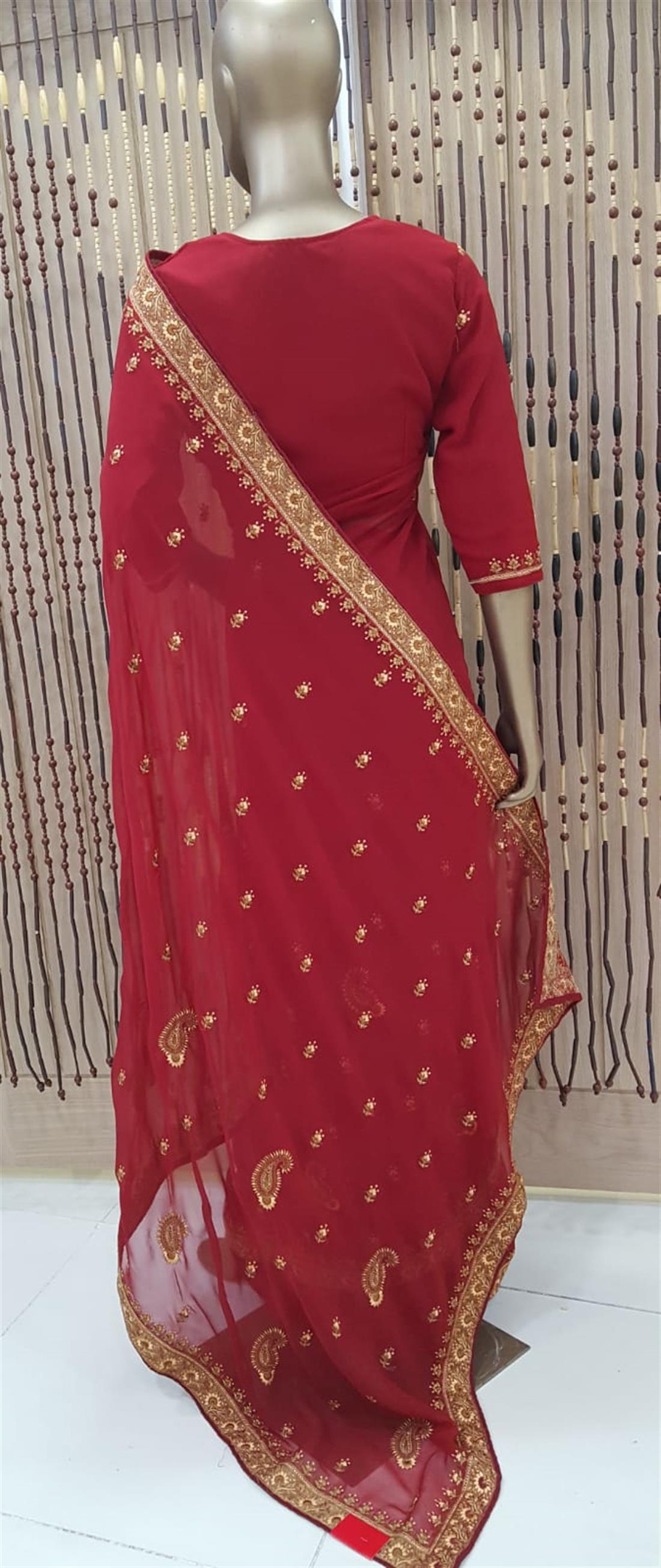 Maroon Georgette Sarees