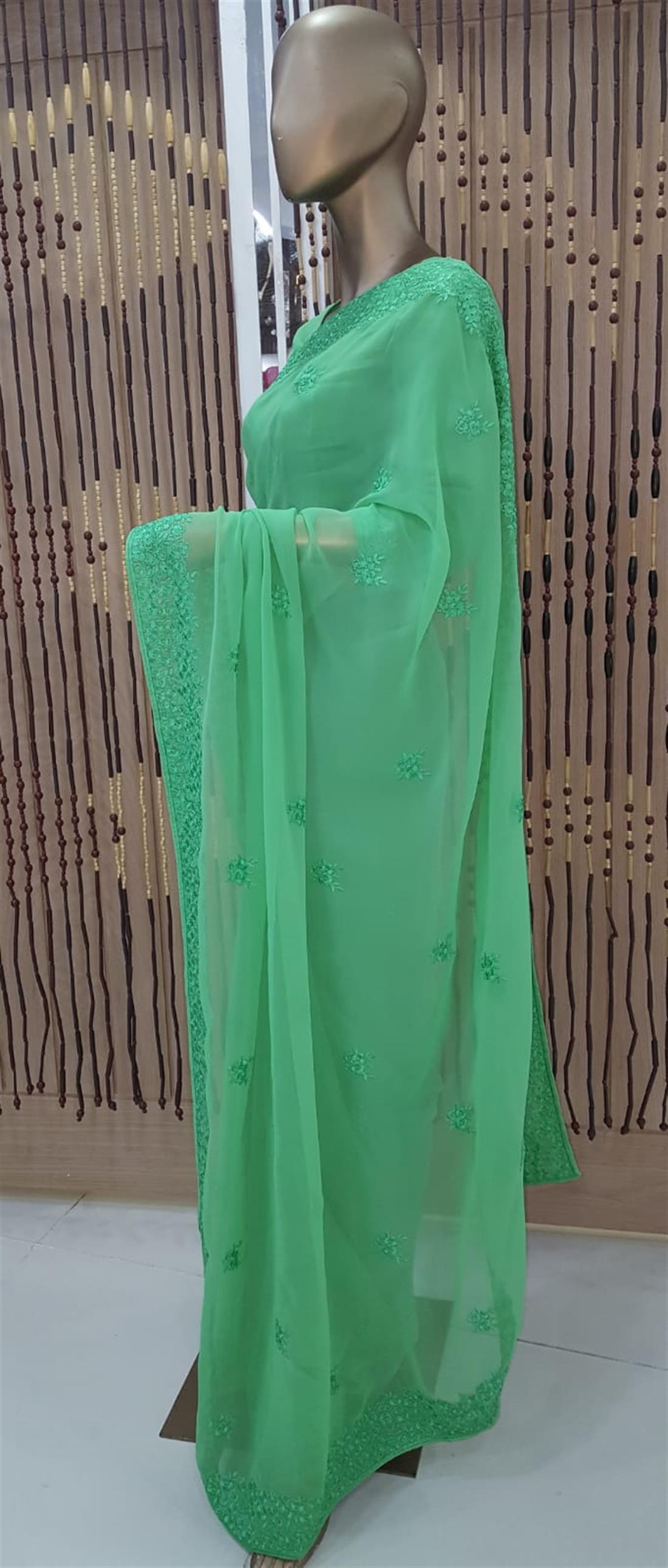 Green Georgette Sarees