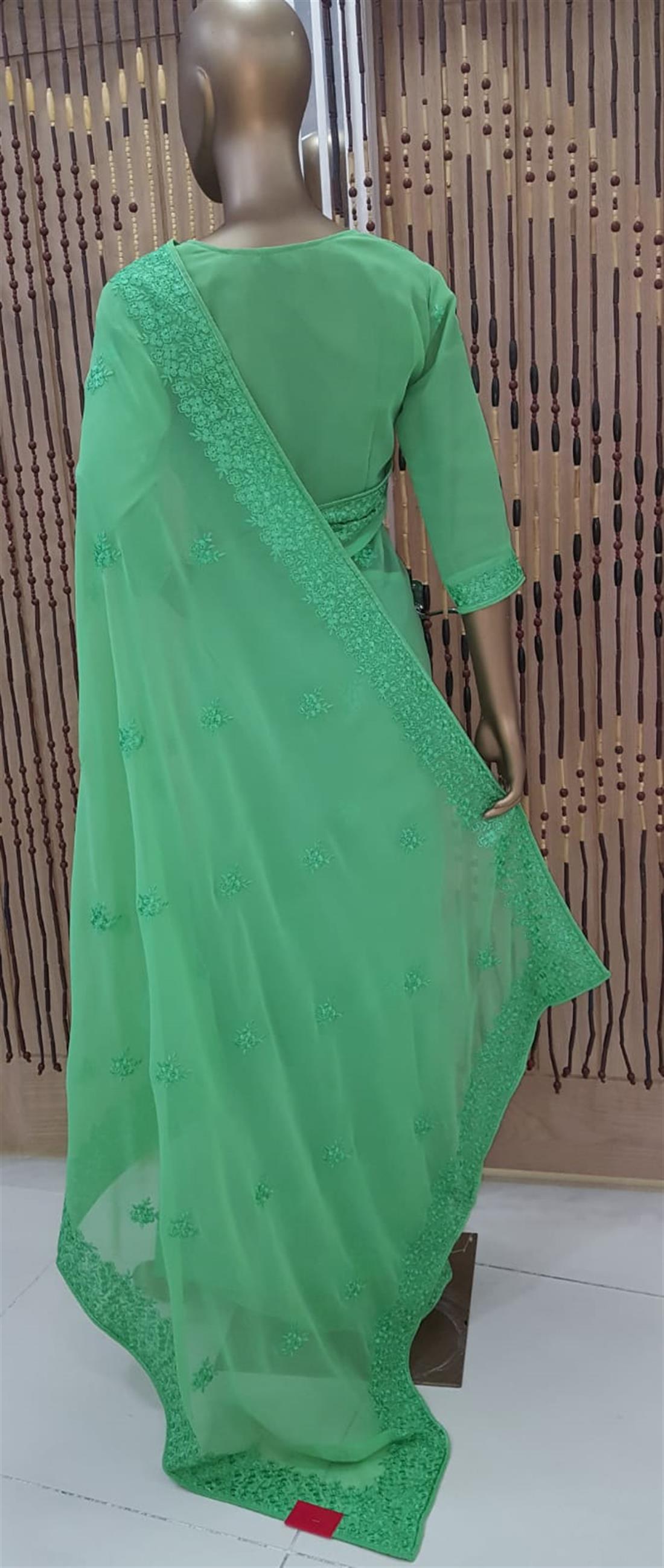 Green Georgette Sarees
