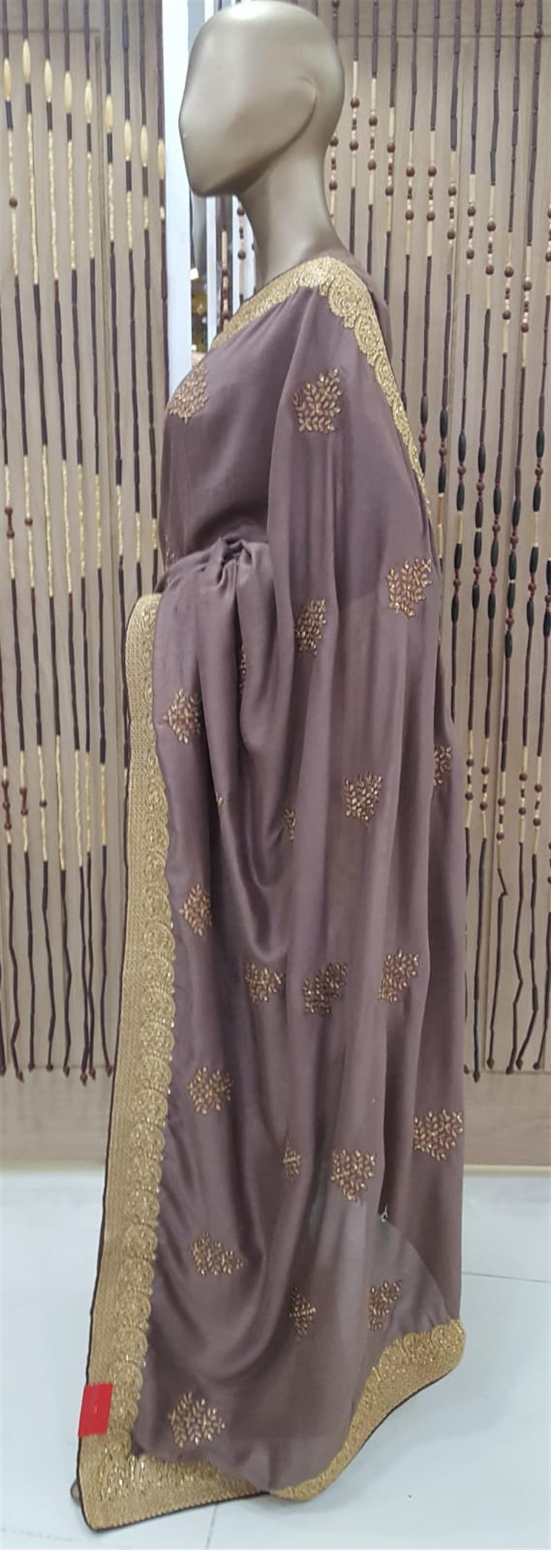 Mouve Stone Work Silk Sarees