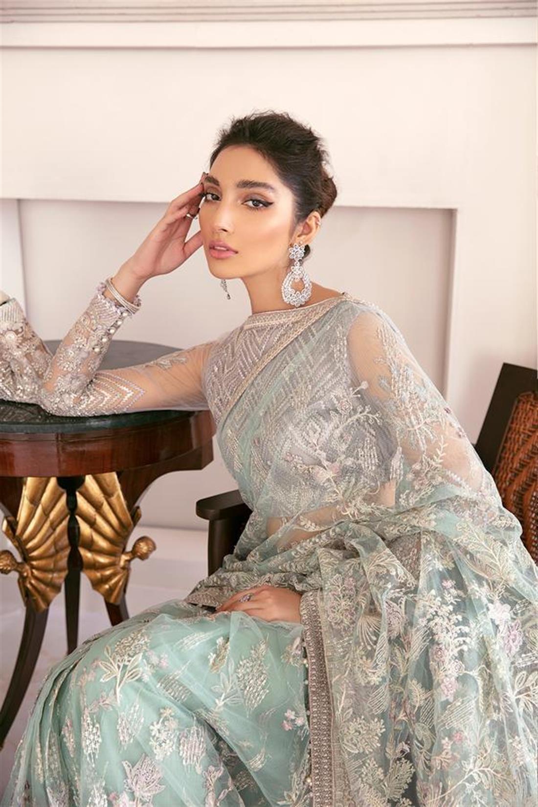 Mint & Lilac Net Sarees