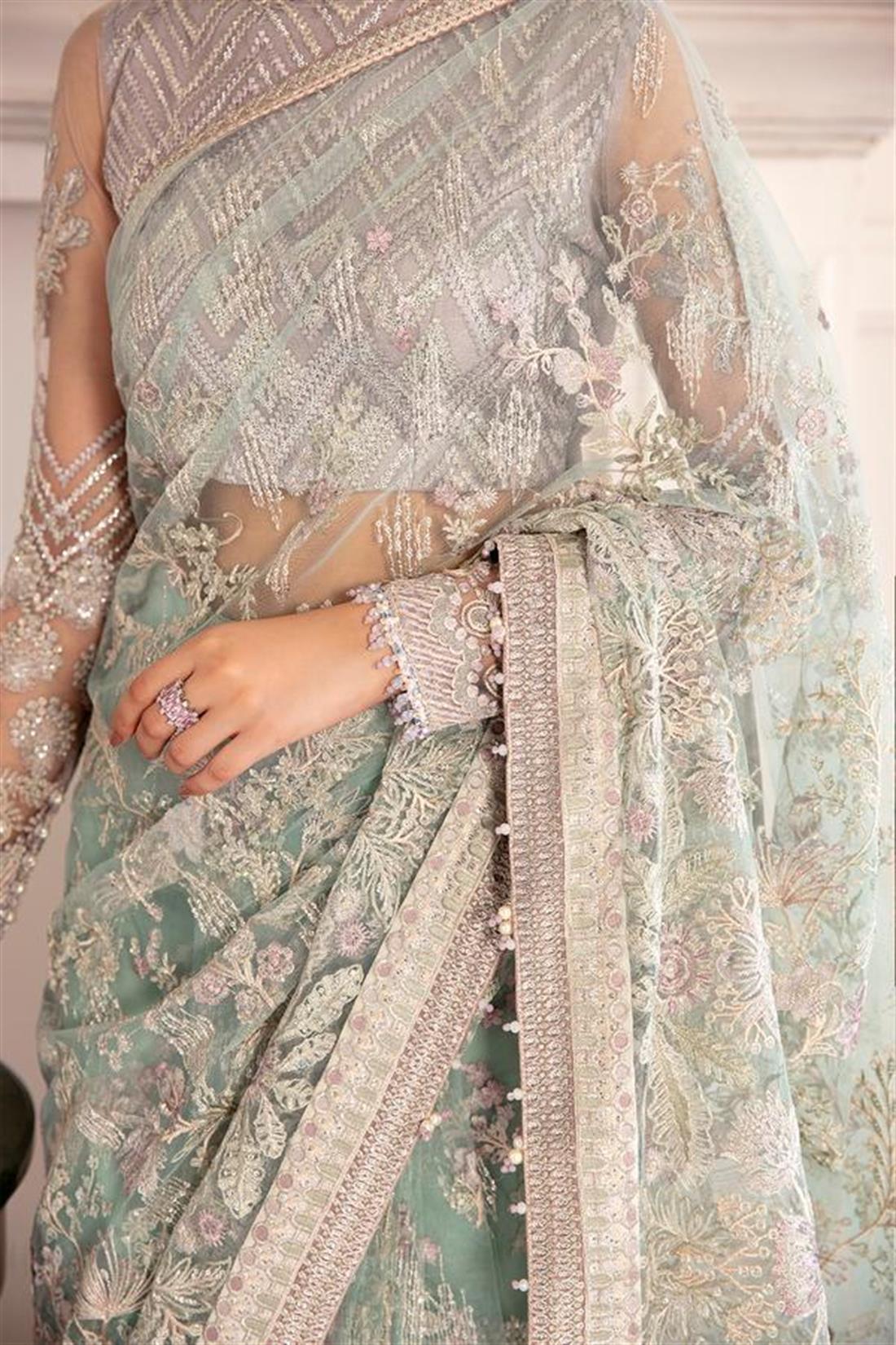 Mint & Lilac Net Sarees