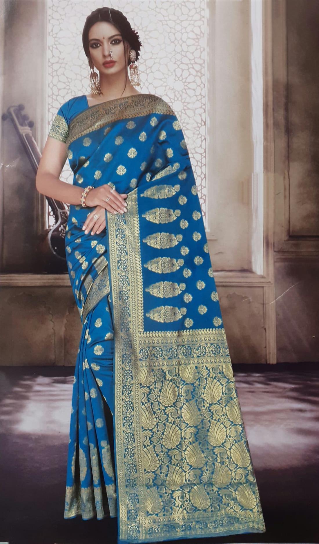 Blue Banarasi Sarees