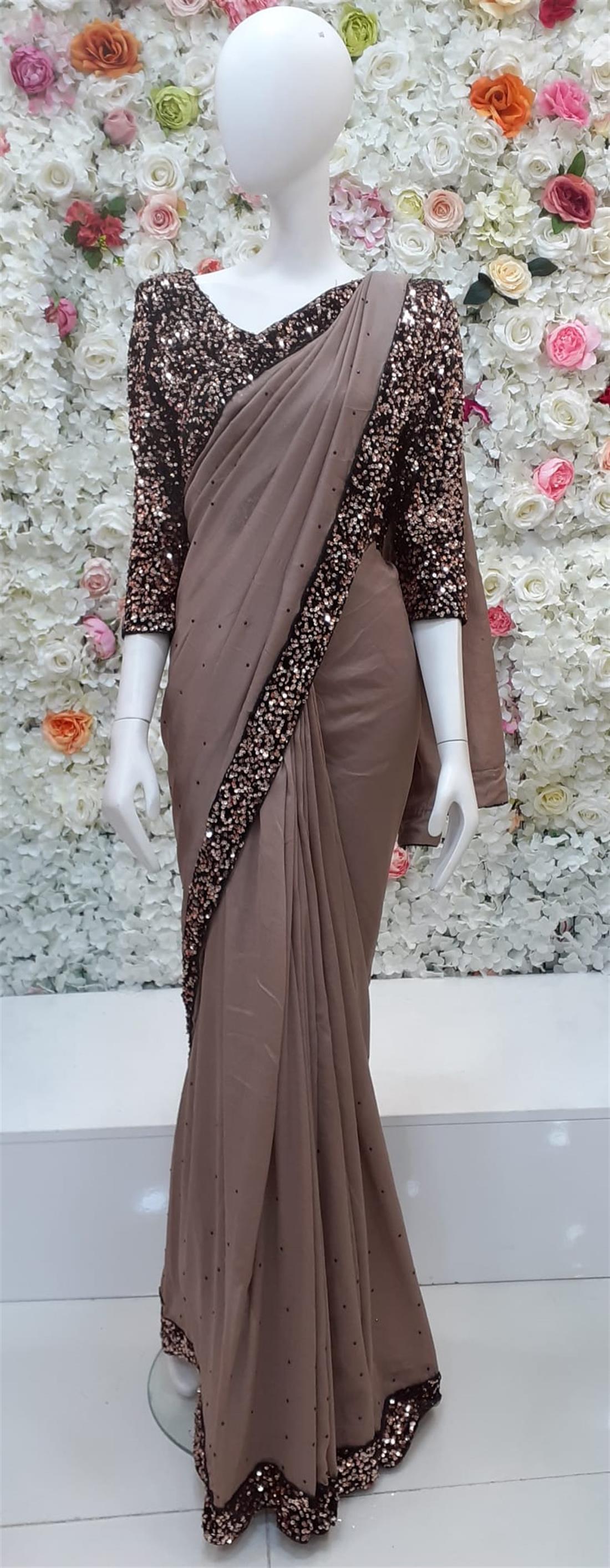 Nude Raw Silk Sarees