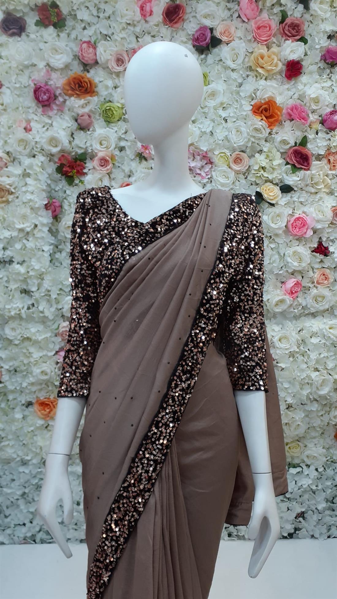 Nude Raw Silk Sarees