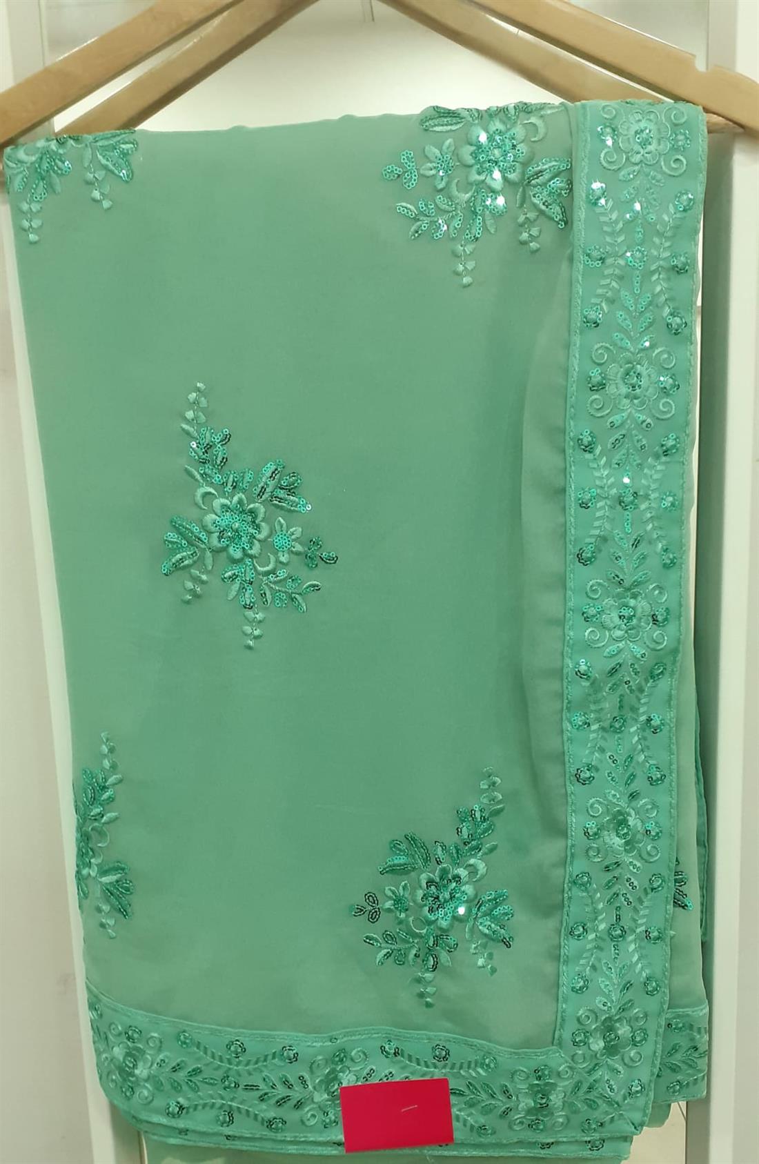 Mint Georgette Sarees