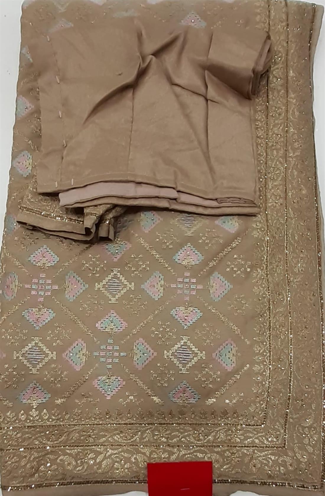Gold Zari Chiffon Sarees