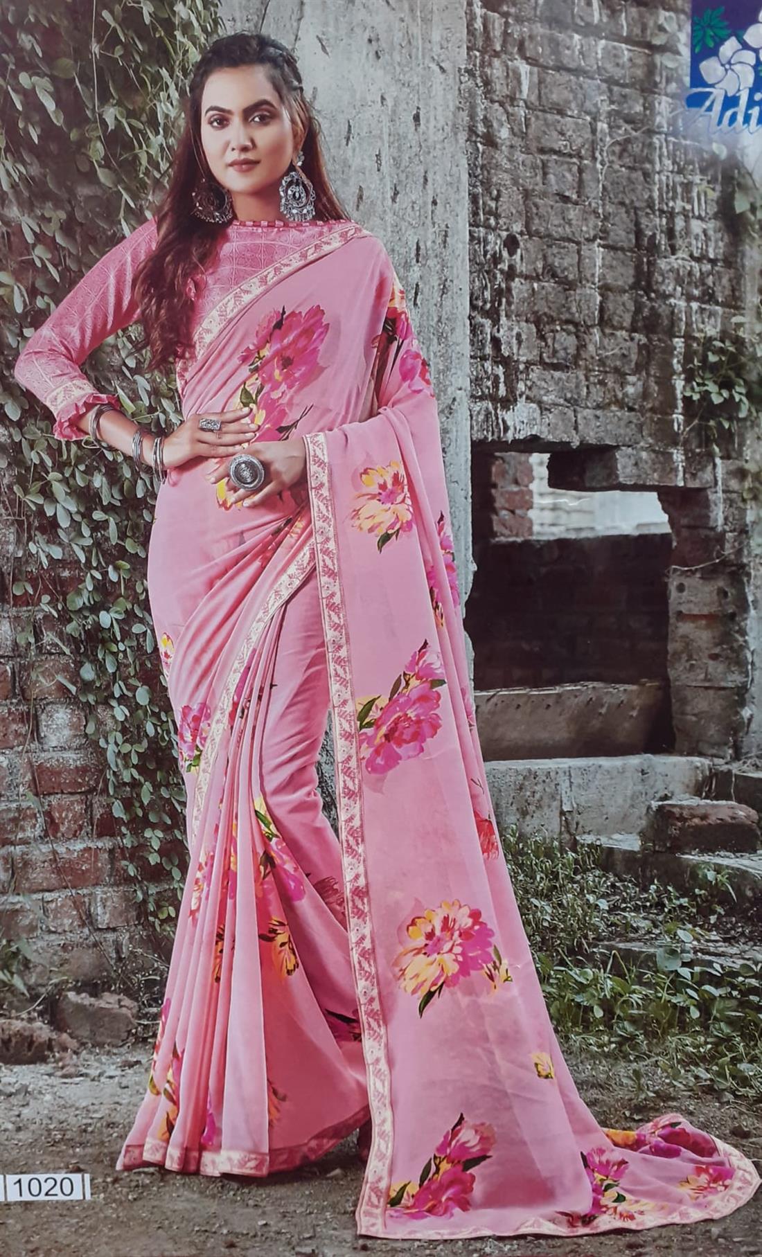Pink Georgette Sarees