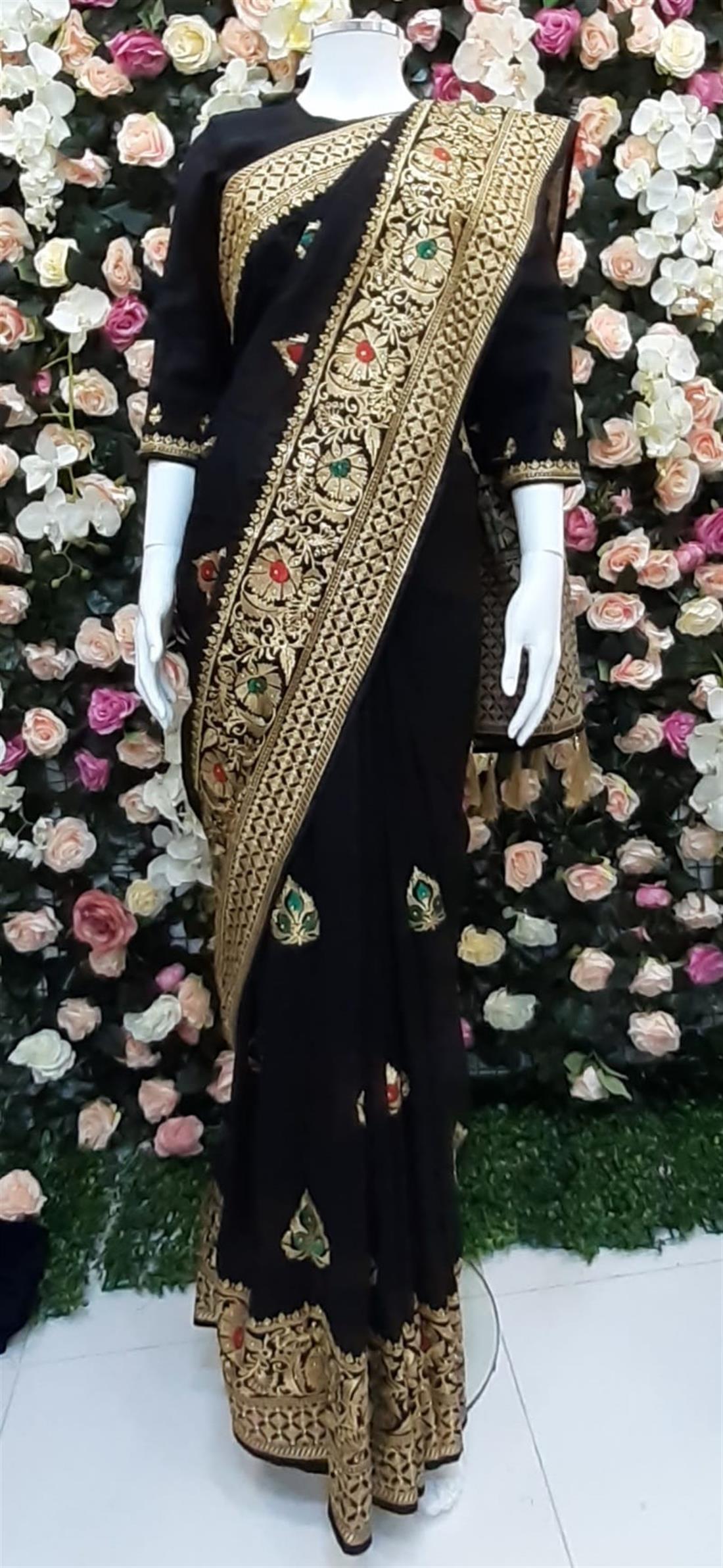 Black Zari Raw Silk Sarees