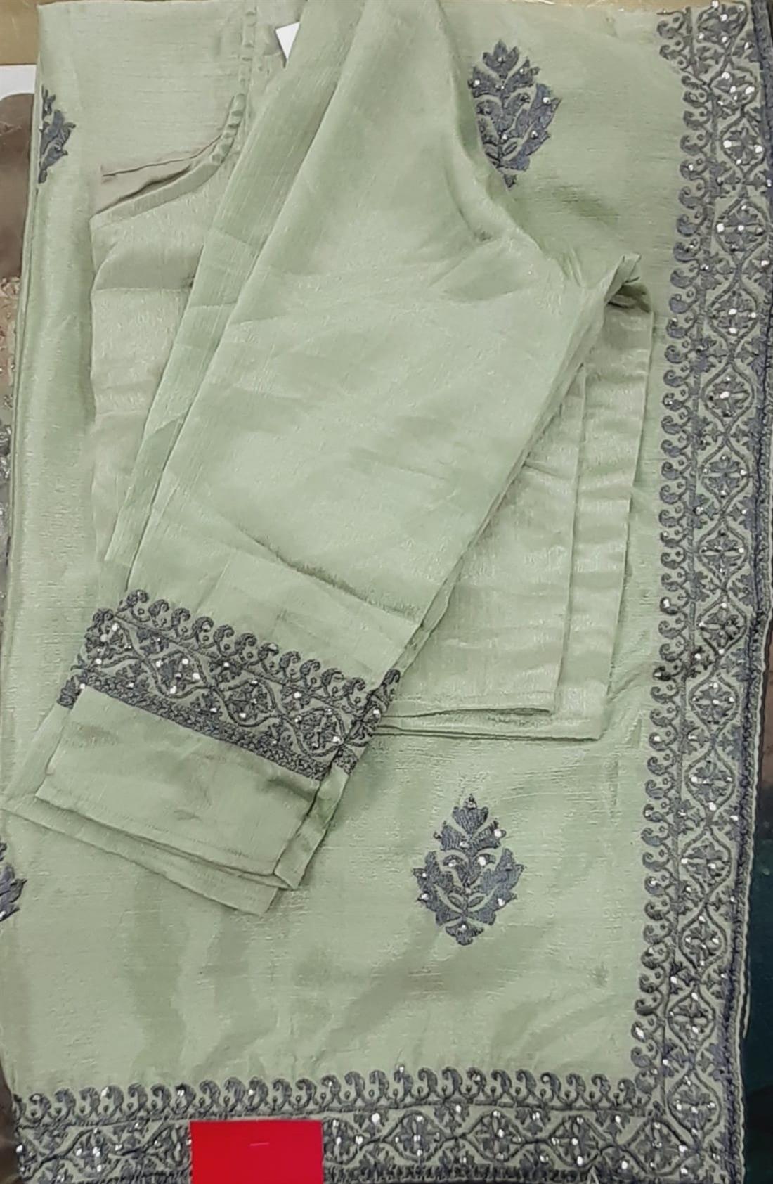 Mint Chiffon Sarees