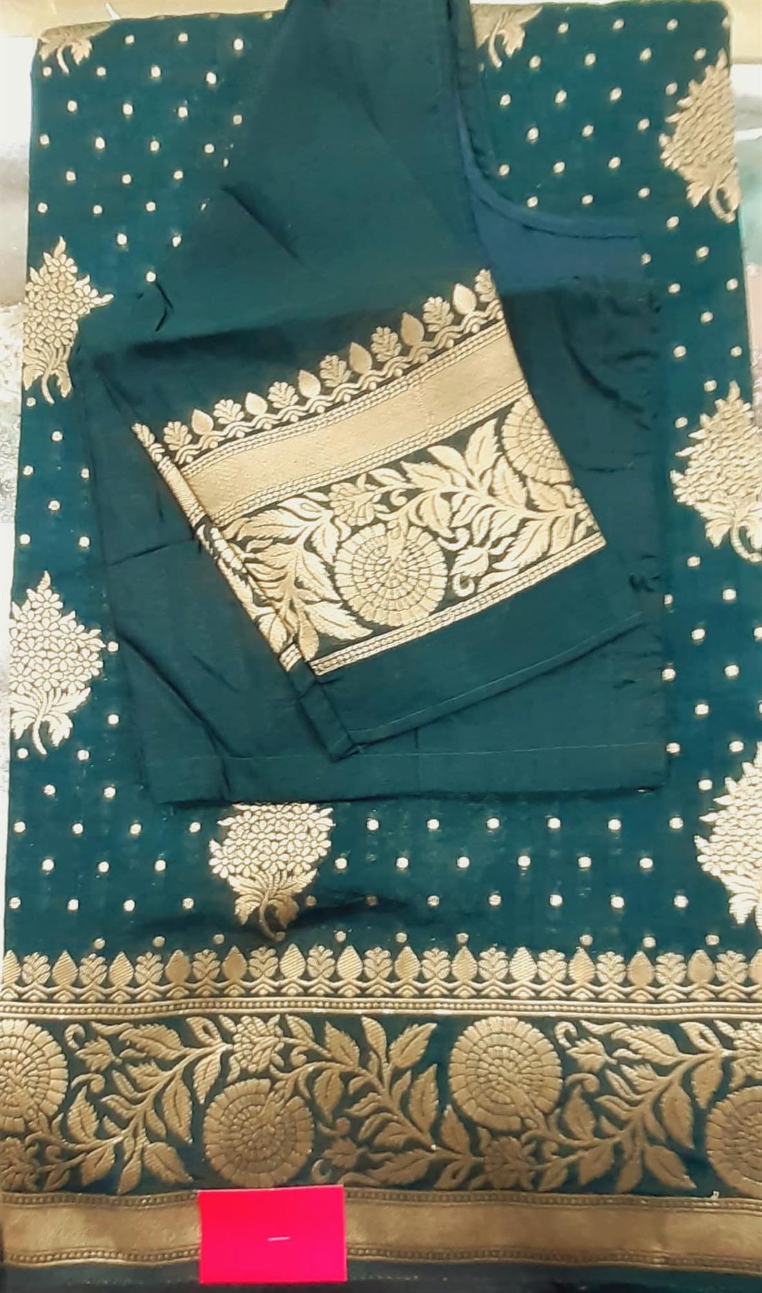 Bottle Green Banarasi Sarees