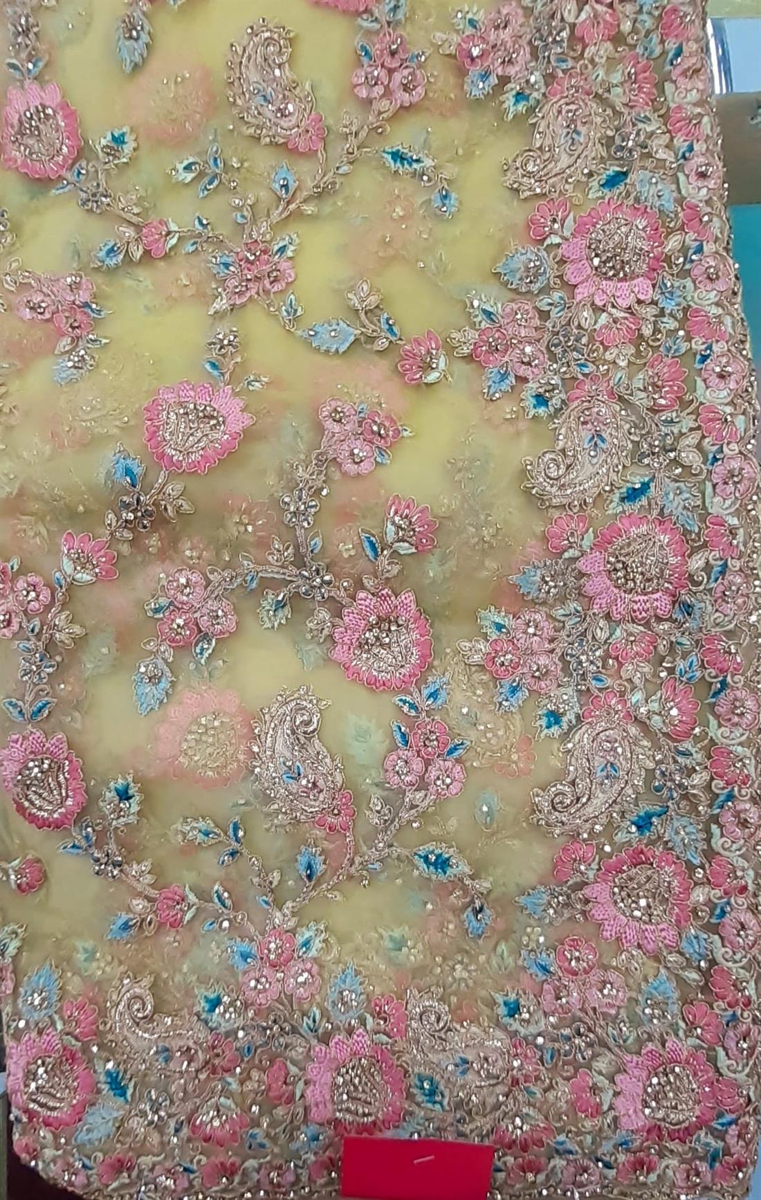 Gold Stone Work Net Sarees