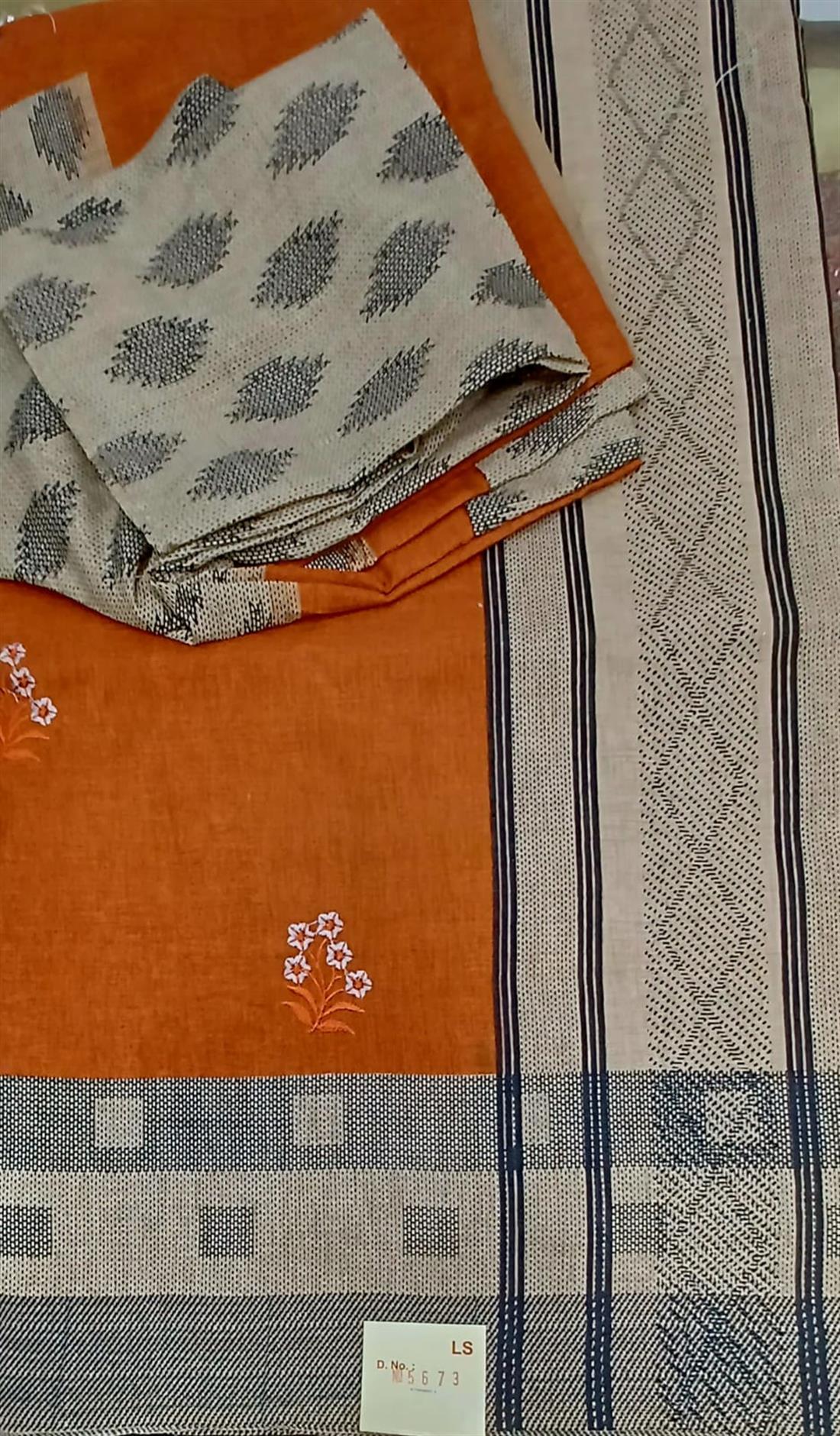 Burnt Orange Silk Sarees