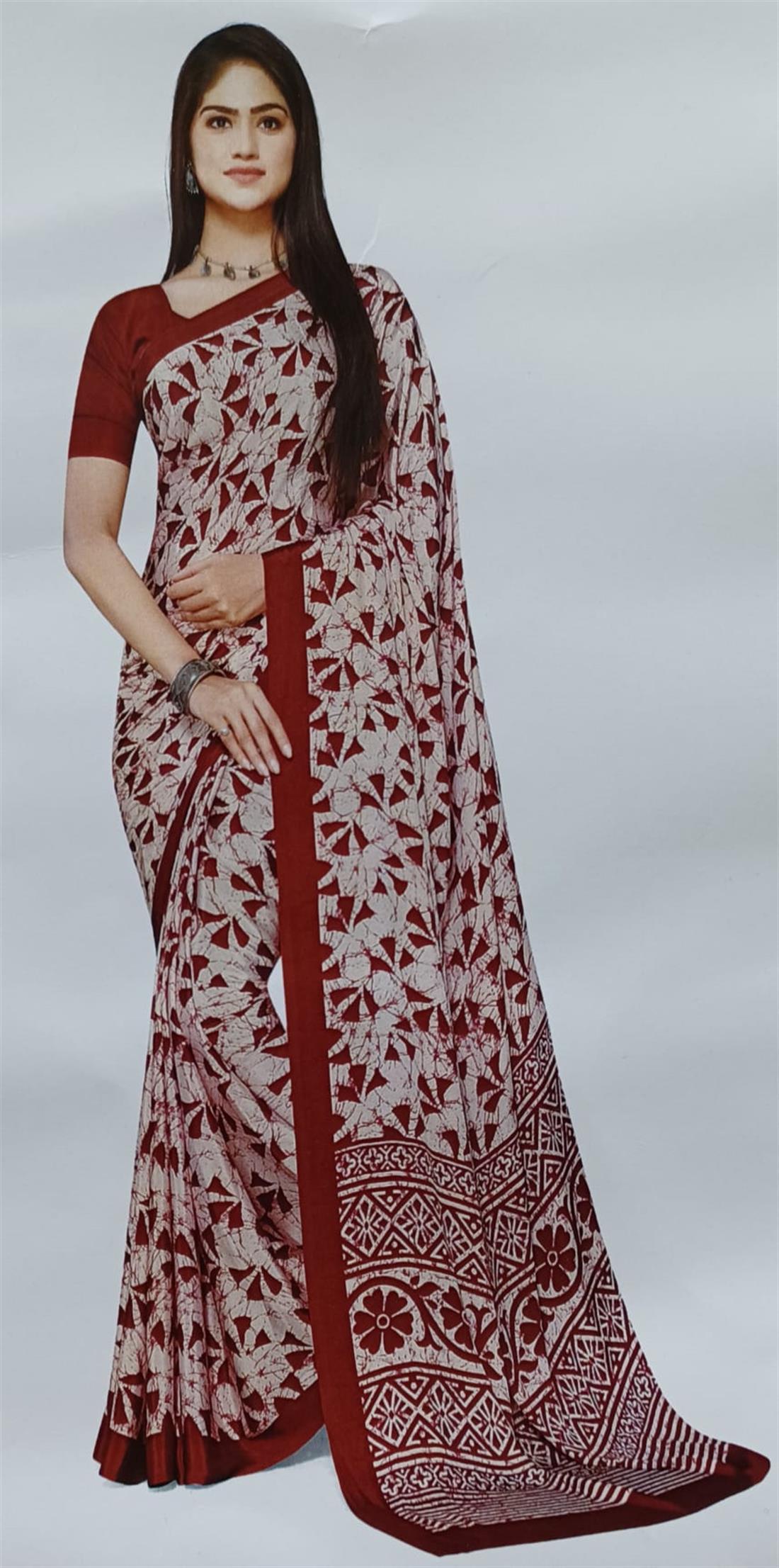 Maroon & Pink Silk Sarees