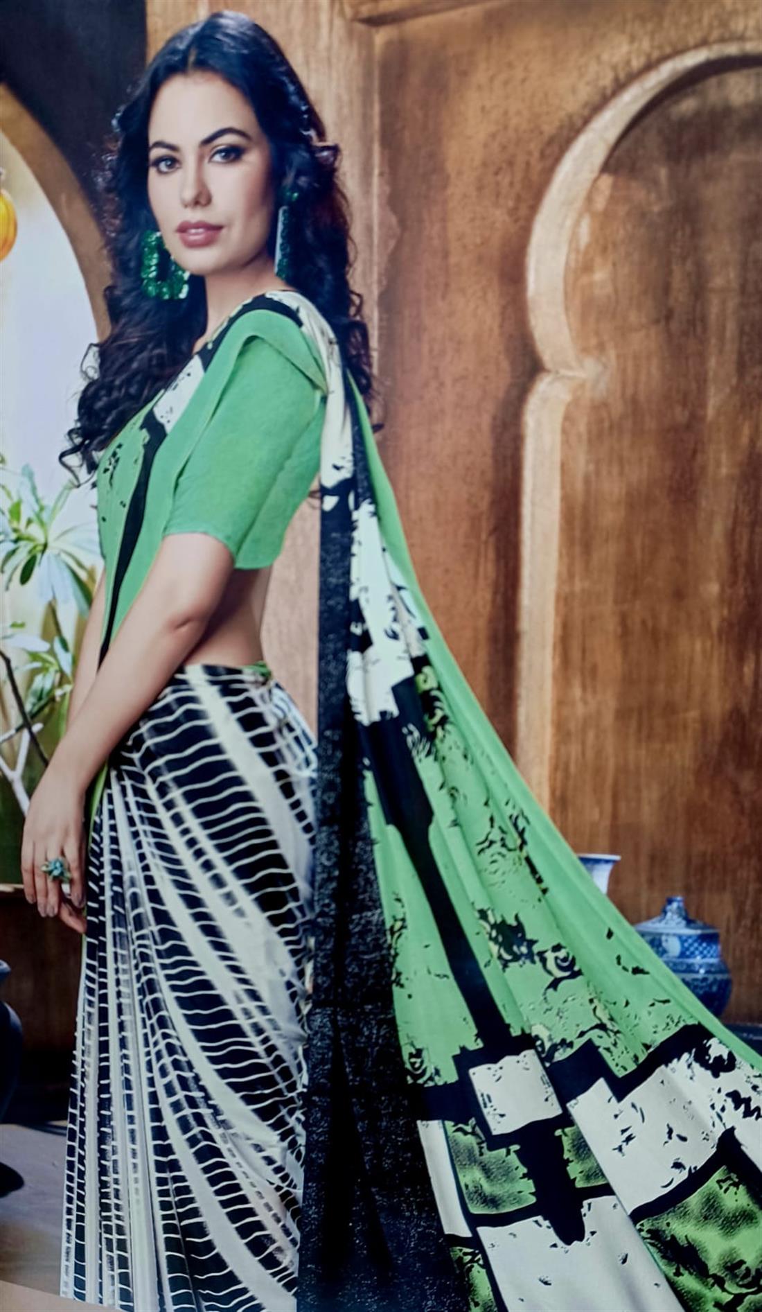 Black & Mint Silk Sarees