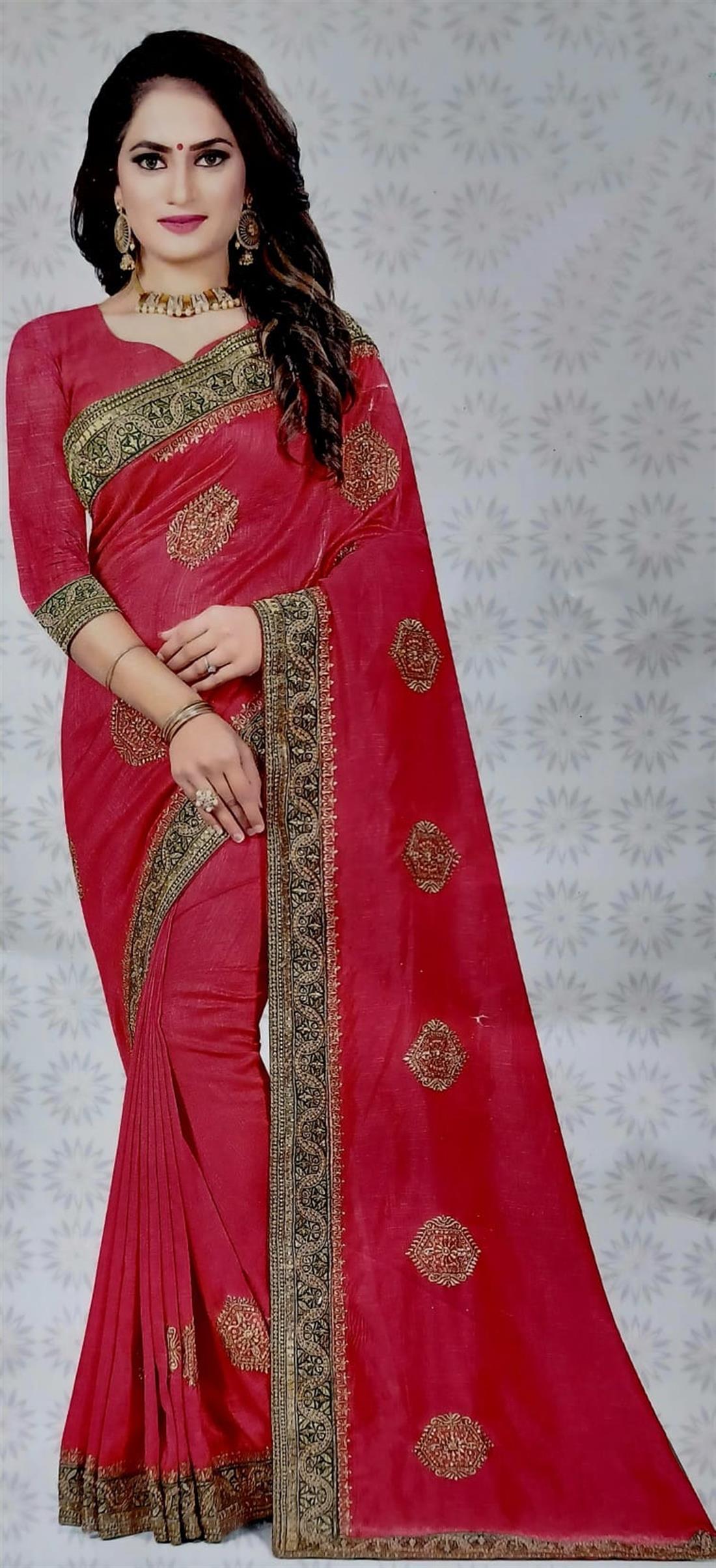 Red Raw Silk Sarees