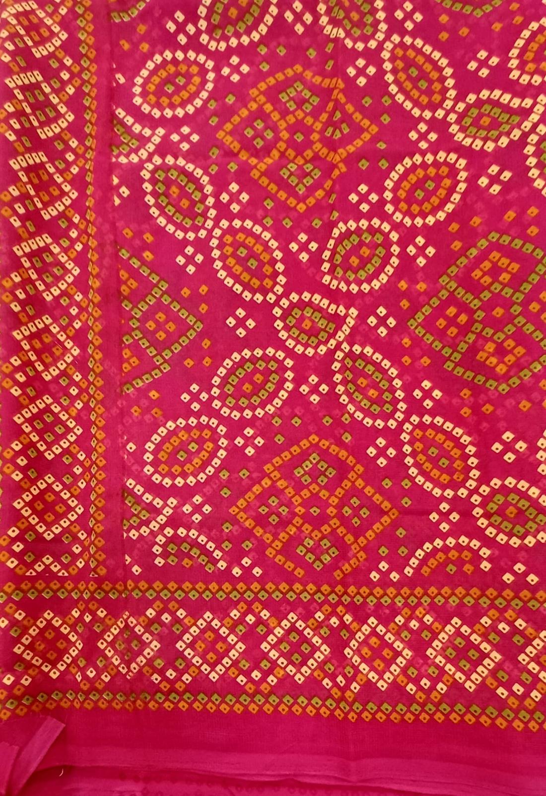 Pink Georgette Saree with Blouse Piece