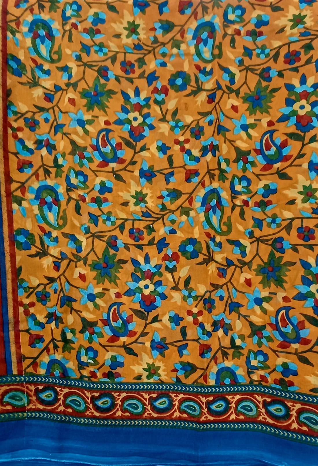 Mustard & Multicolour Georgette Sarees