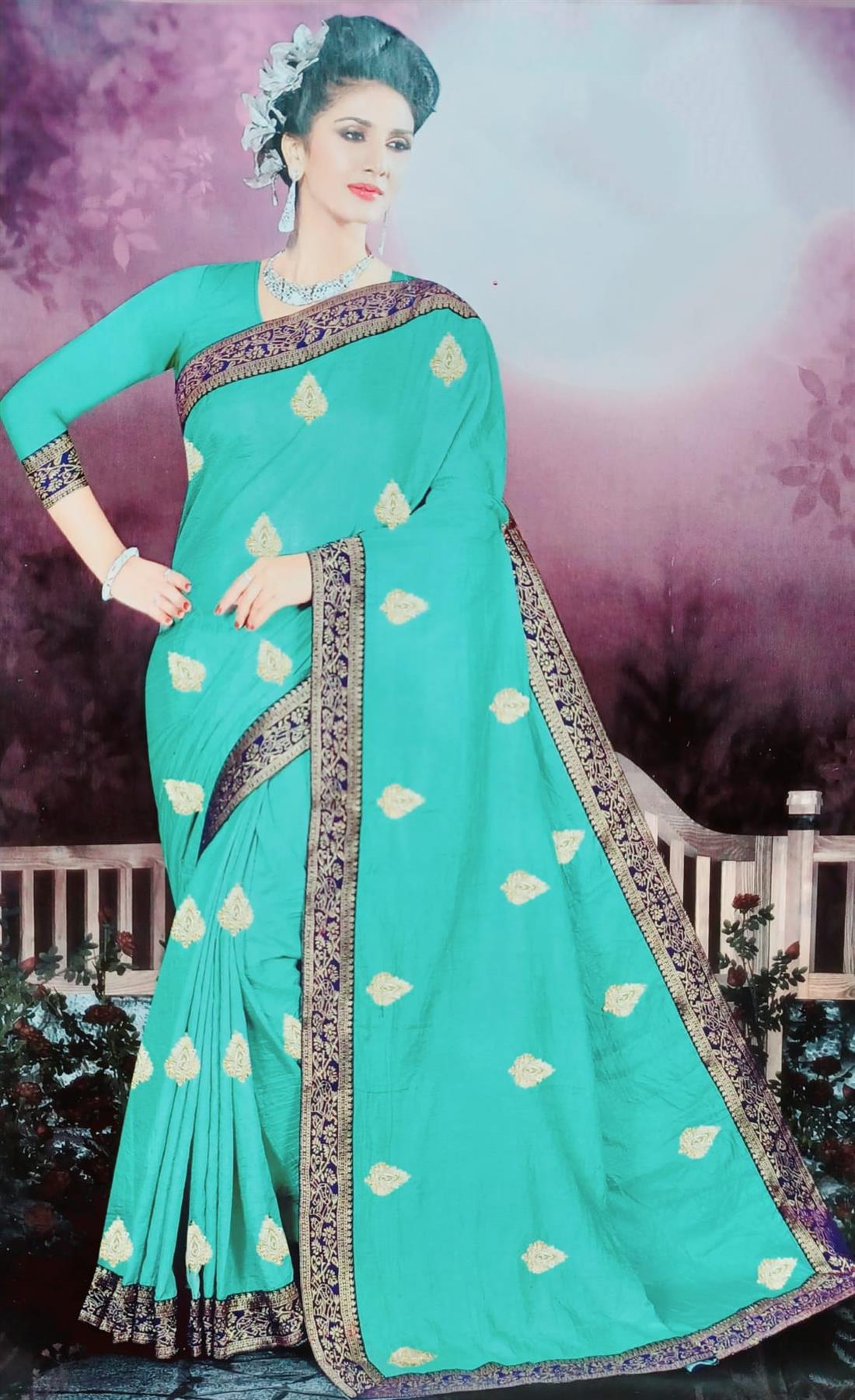 Blue Raw Silk Sarees