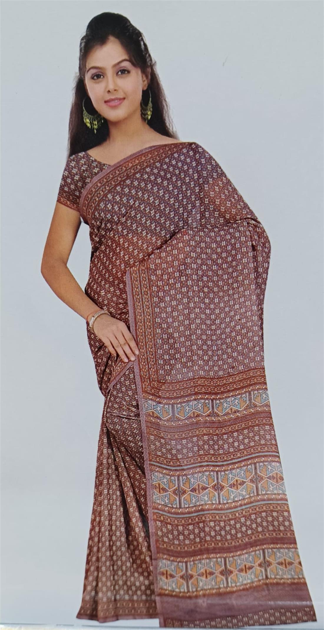 Dusty Pink Karishma Georgette Saree.Comes Without Blouse