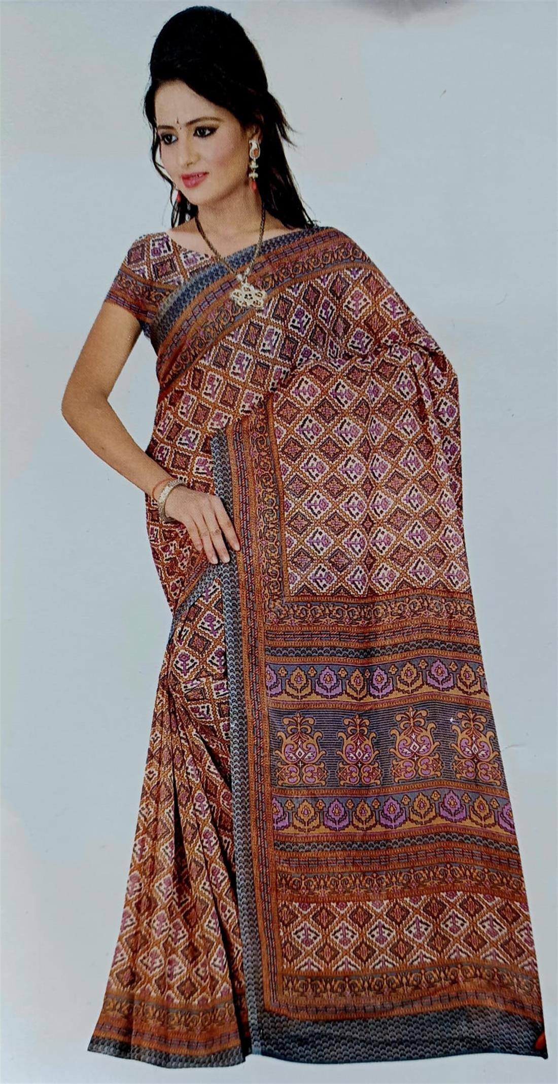Brown Georgette Sarees