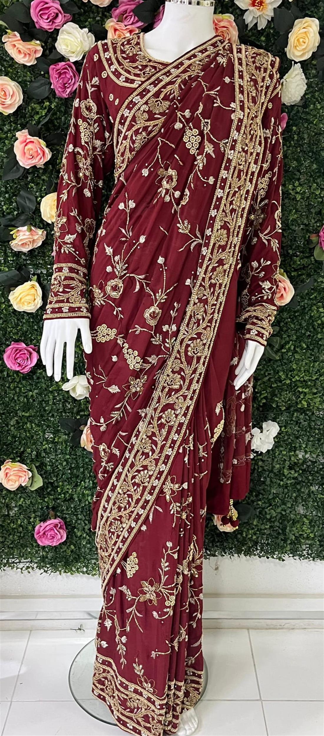 Maroon Silk Sarees