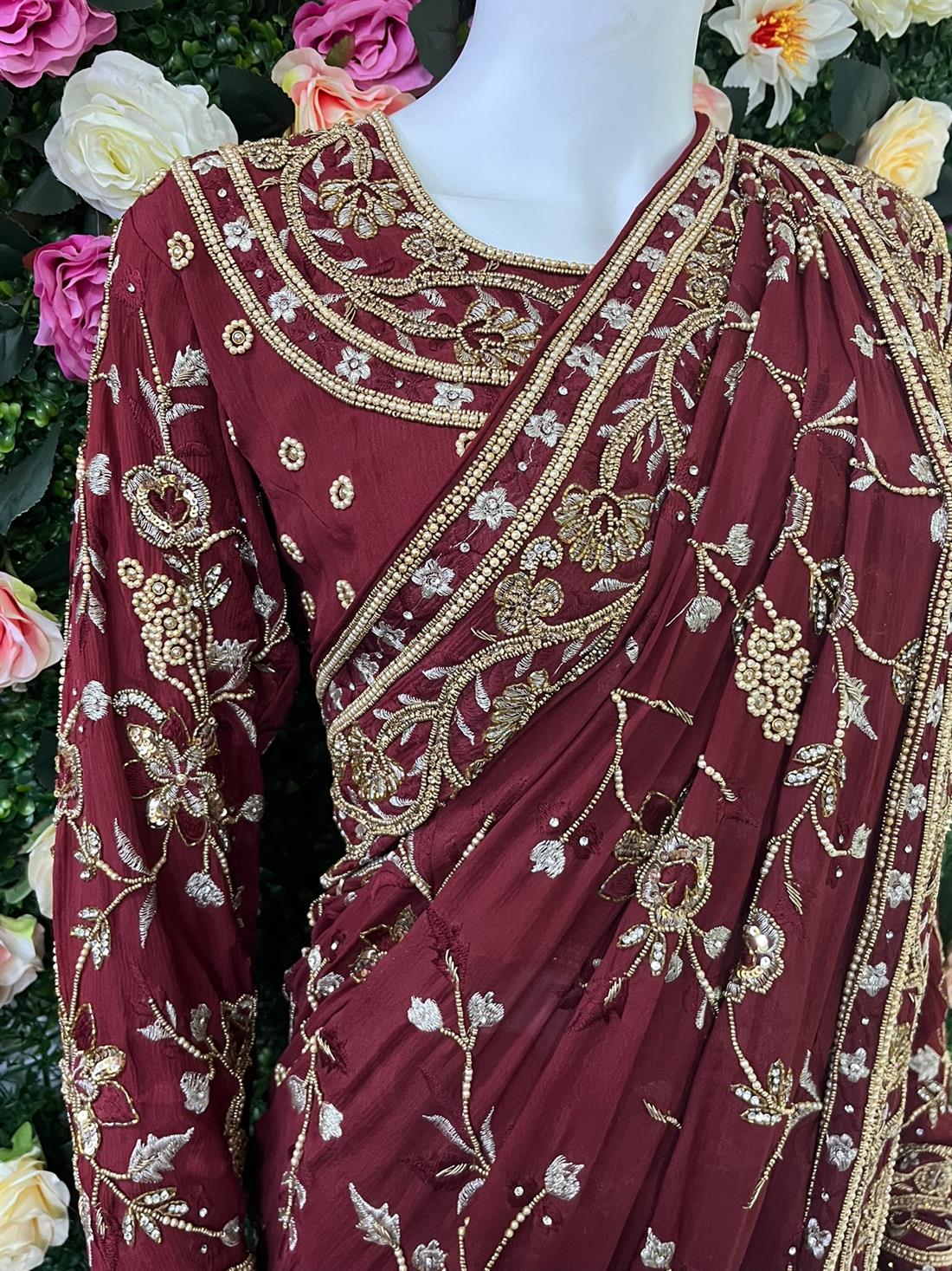 Maroon Silk Sarees