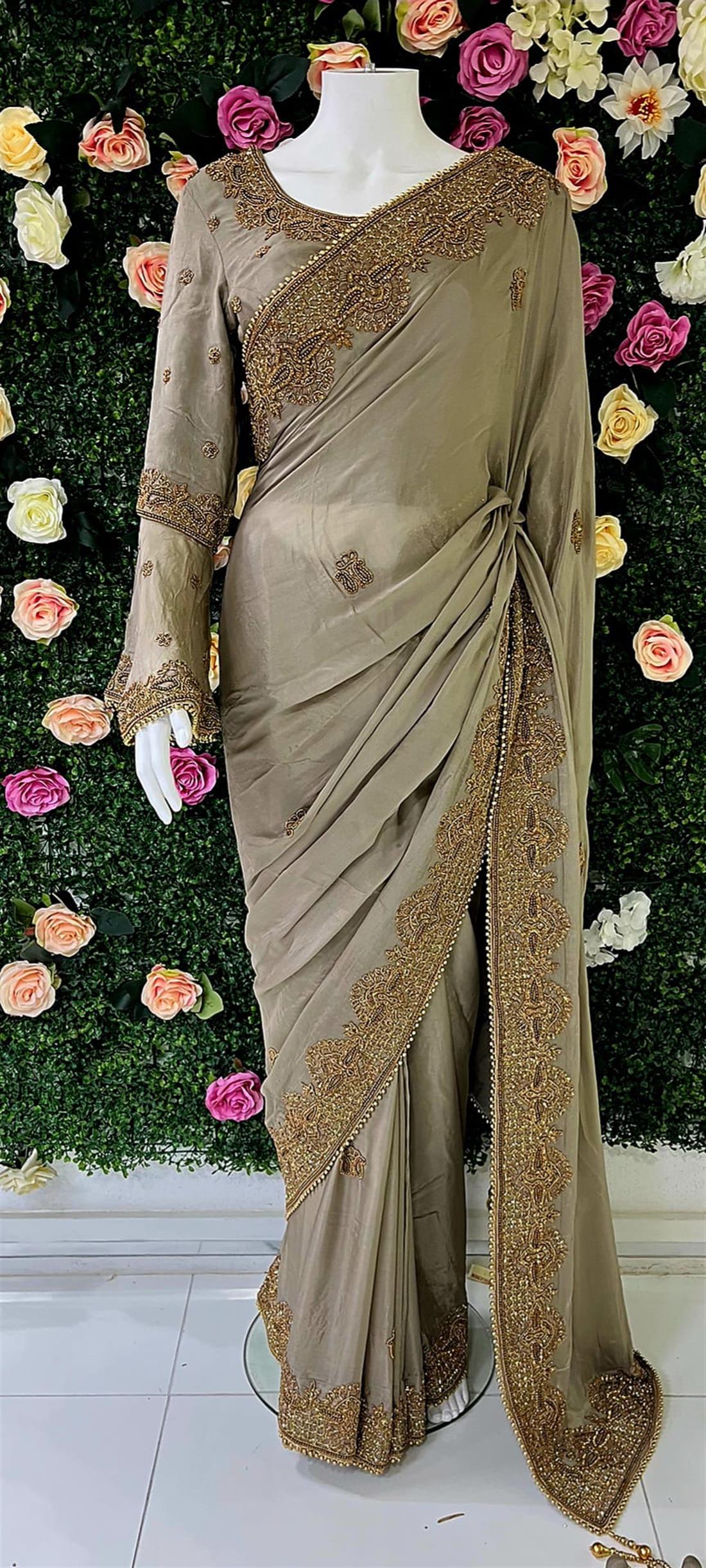 Antique Stone Work Sarees