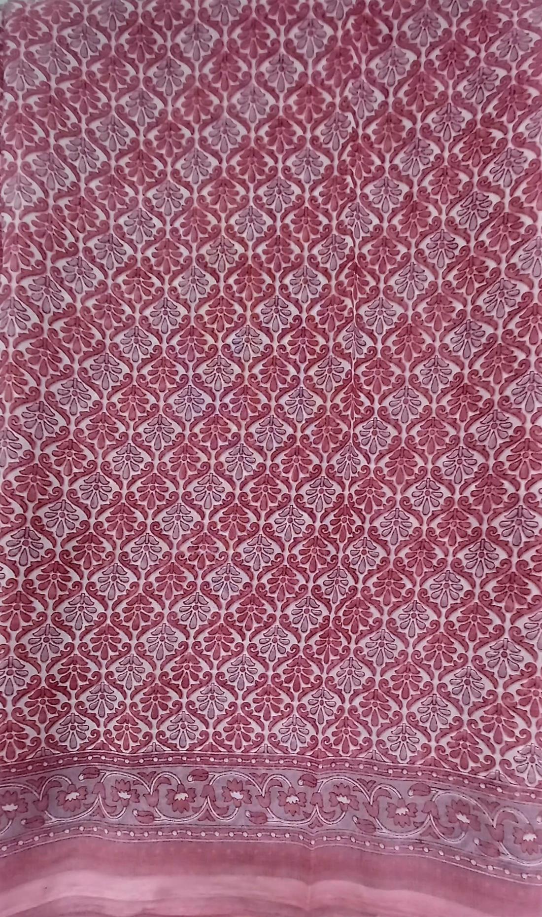 Dusty Pink Georgette Saree.