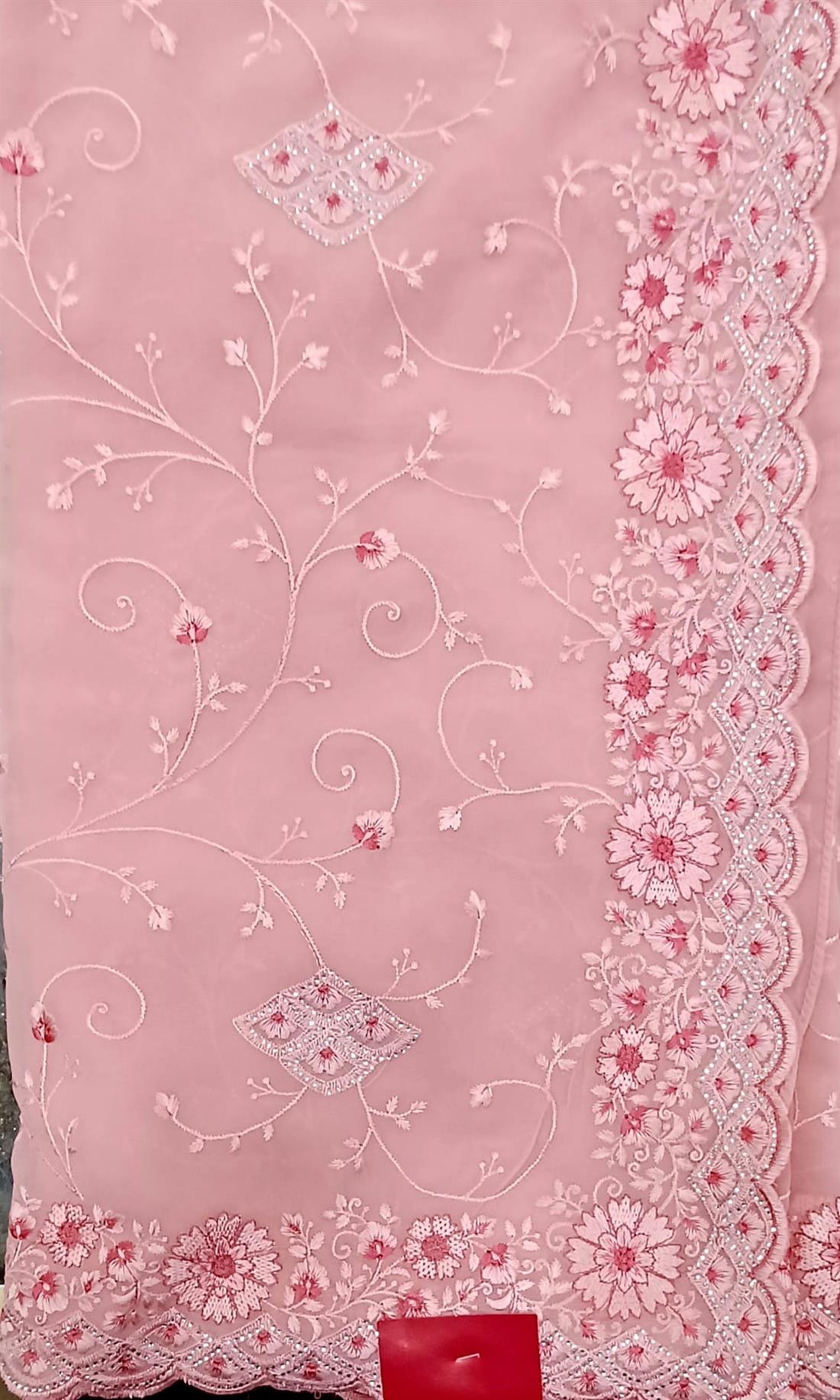 Pink Georgette Saree.