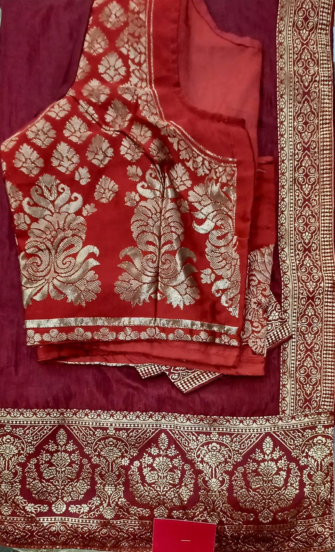 Maroon Art Dupion Saree.
