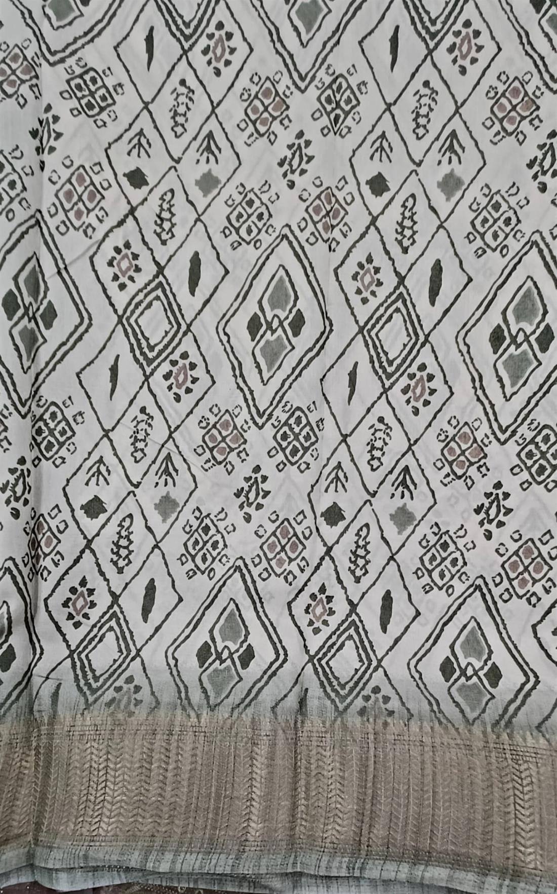 Mint Beautifull Soft Cotton Saree with Blouse Piece