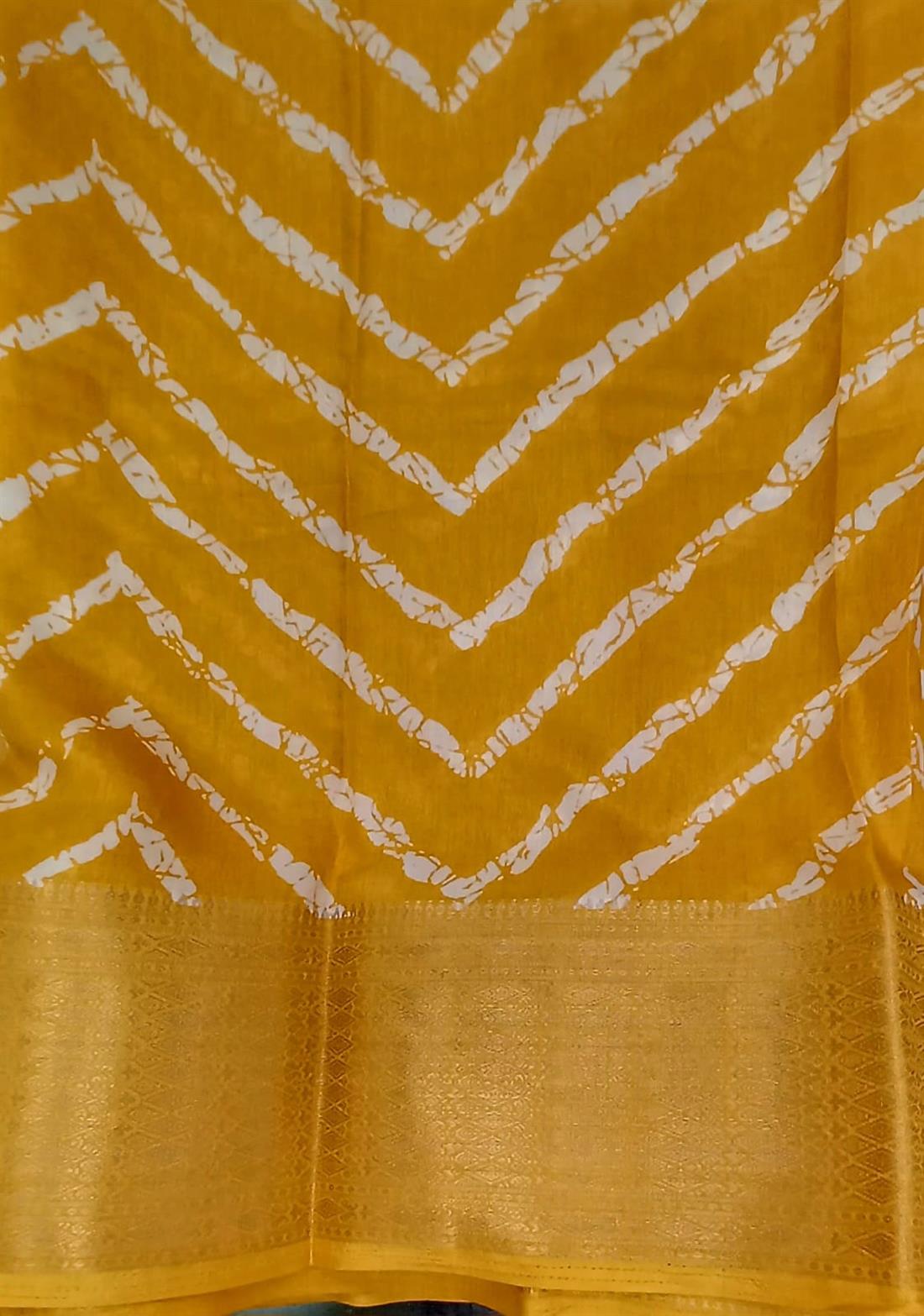 Yellow Beautifull Soft Cotton Saree with Blouse Piece