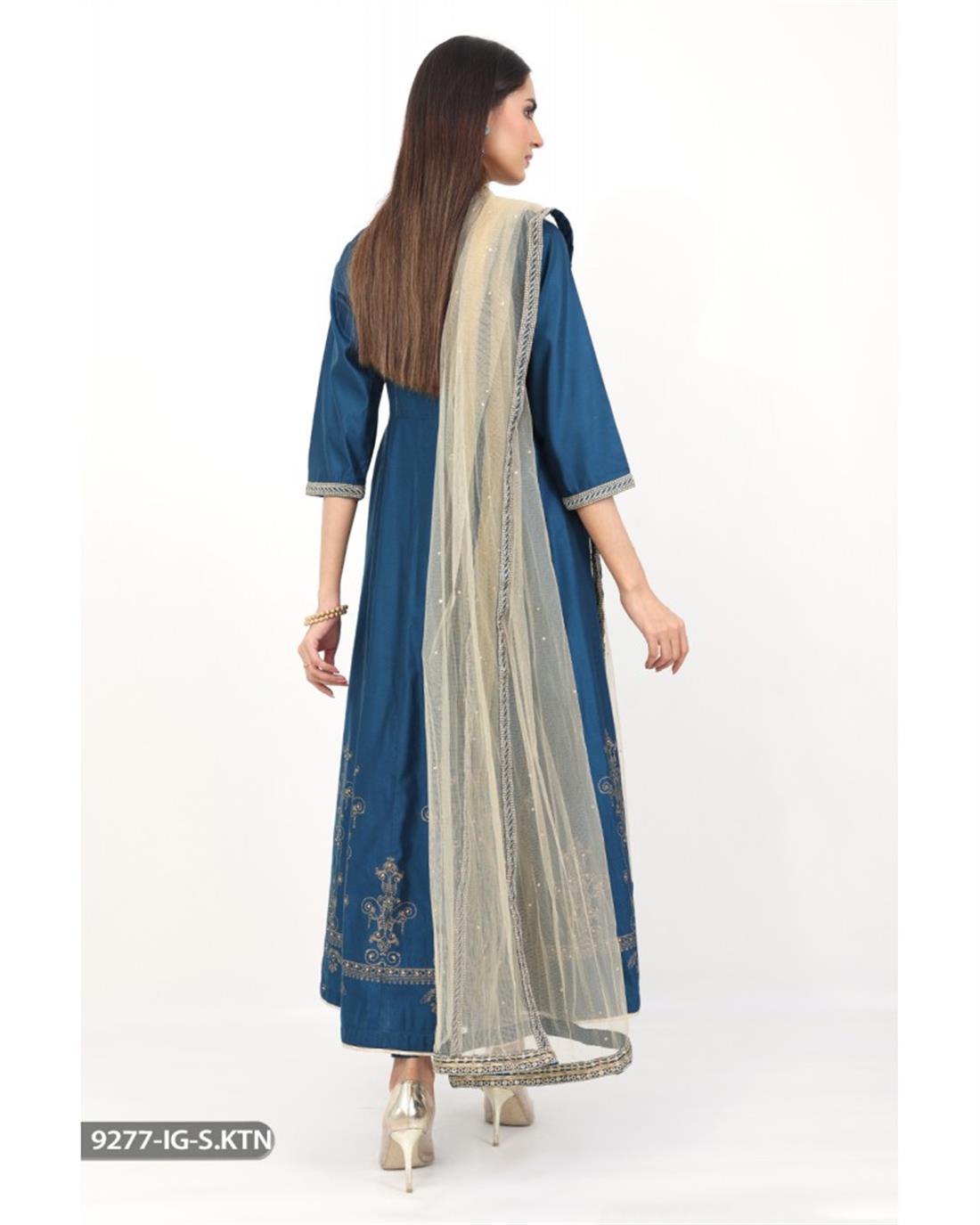 Zinc Net Maxi Shaposh Salwar Suit with Tilla Embroidered