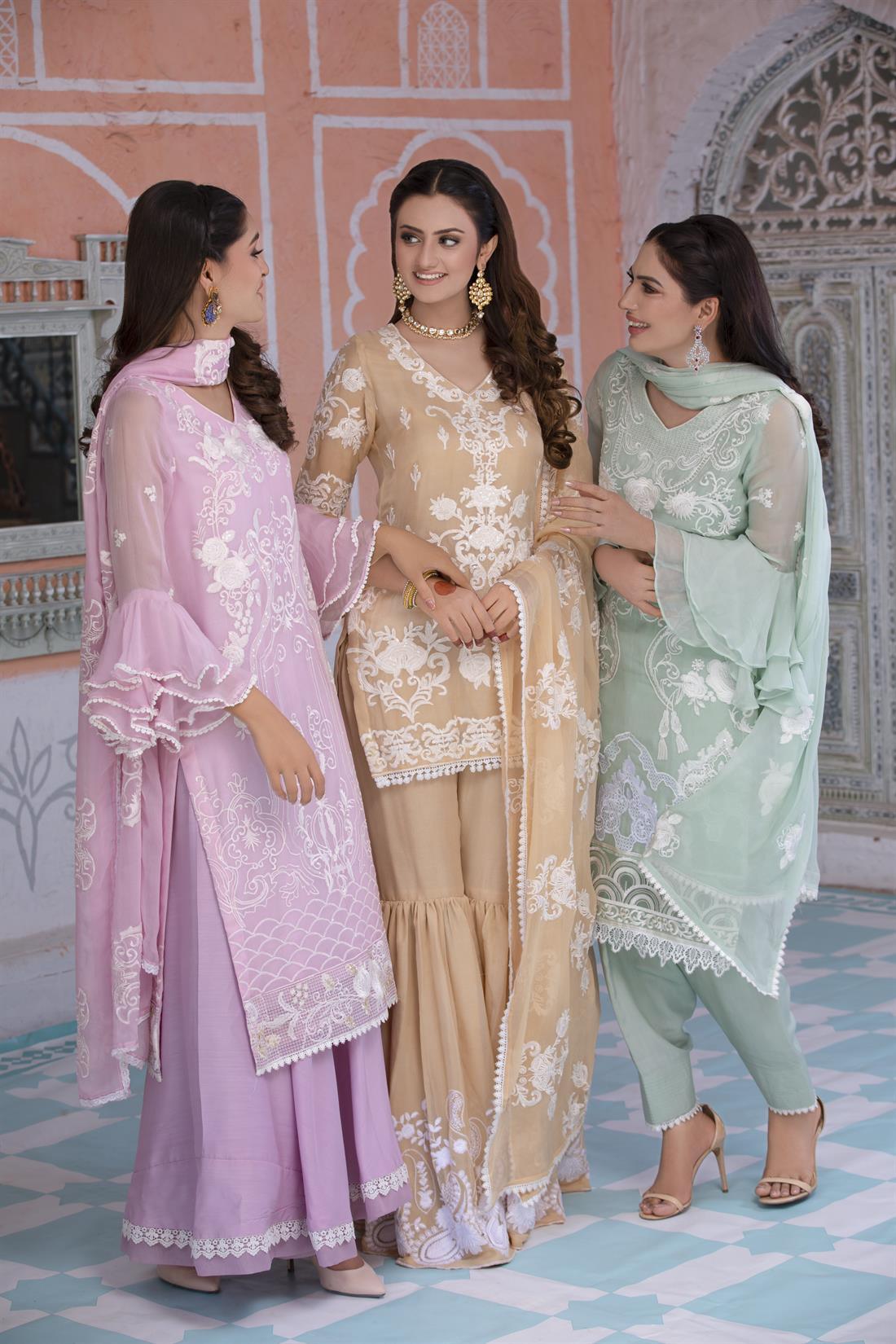 Pista 3 Piece Heavy Embroidered Chiffon Salwar Suit