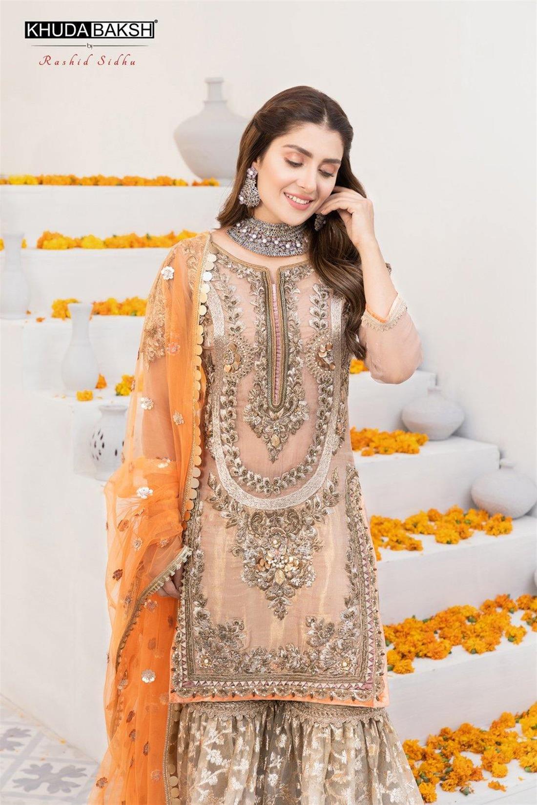 Peach Gold Ladies Readymade