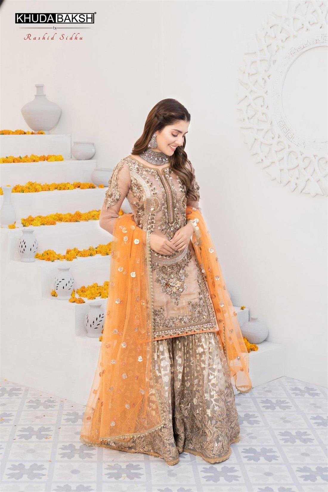 Peach Gold Ladies Readymade
