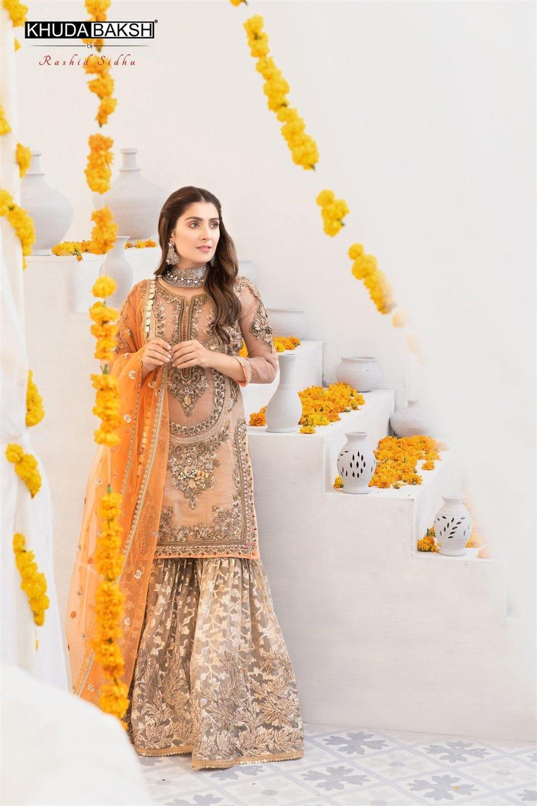 Peach Gold Ladies Readymade