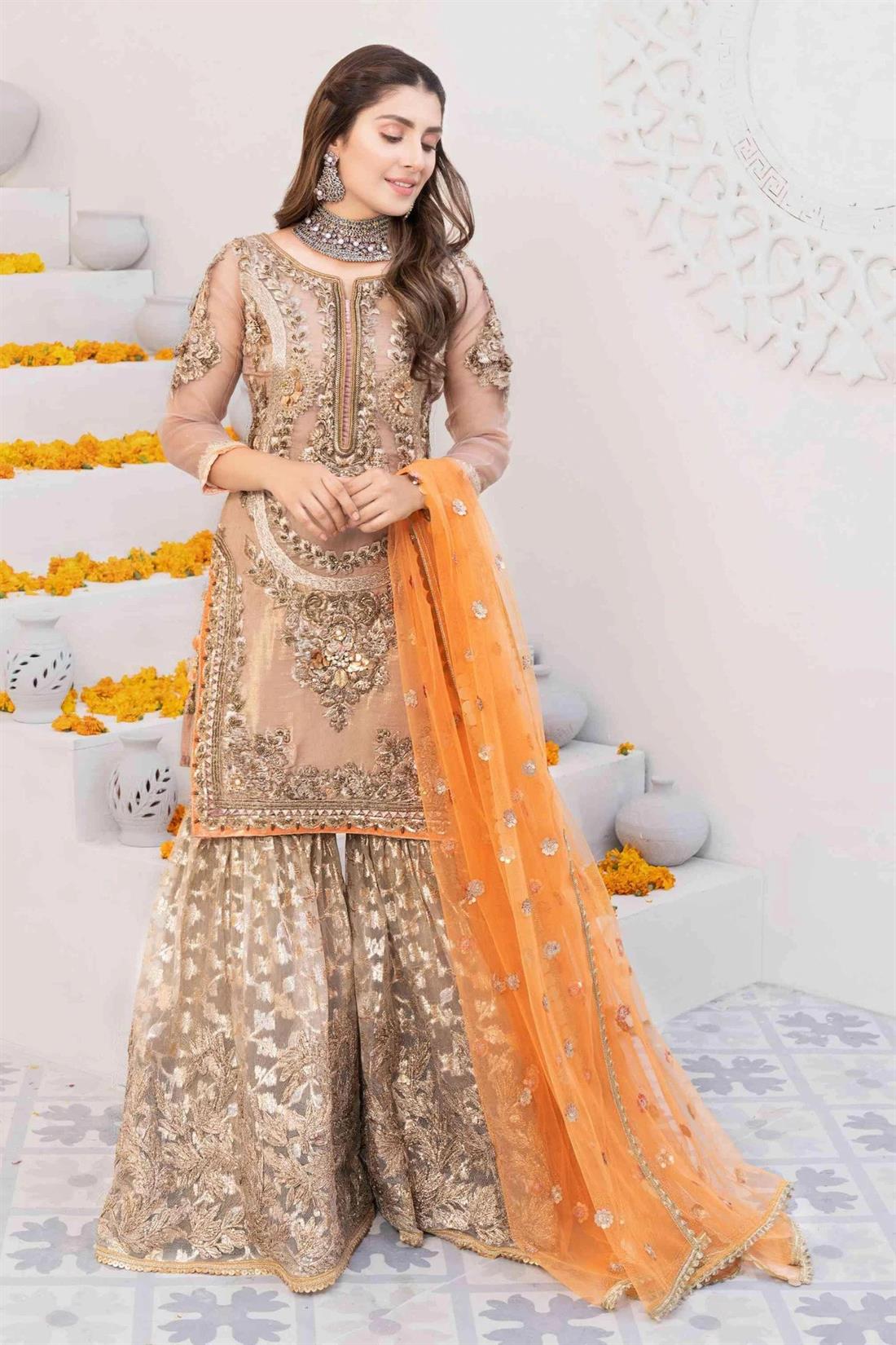 Peach Gold Ladies Readymade