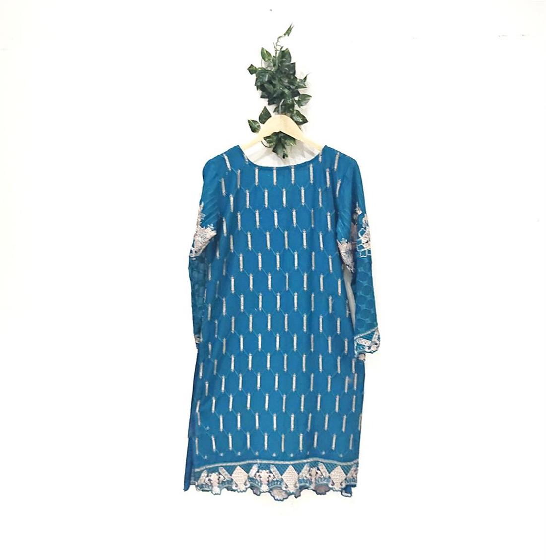 Sea Green Heavy Embroidered Kameez with Dupatta