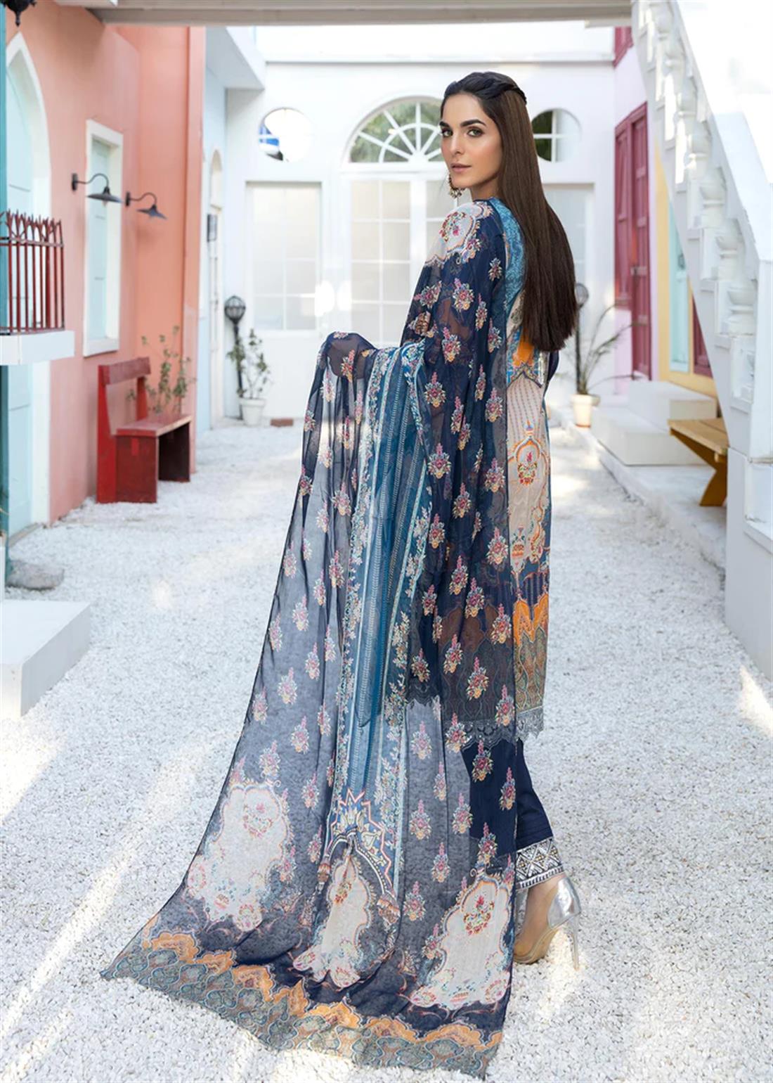 3 Piece Readymade Embroidered Salwar Suit with Dupatta