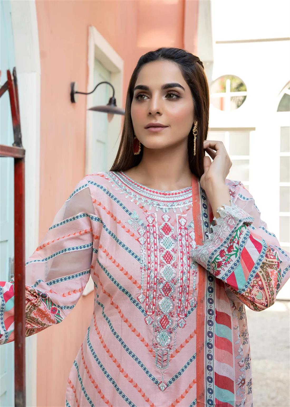 3 Piece Embroidered Salwar Kameez with Dupatta