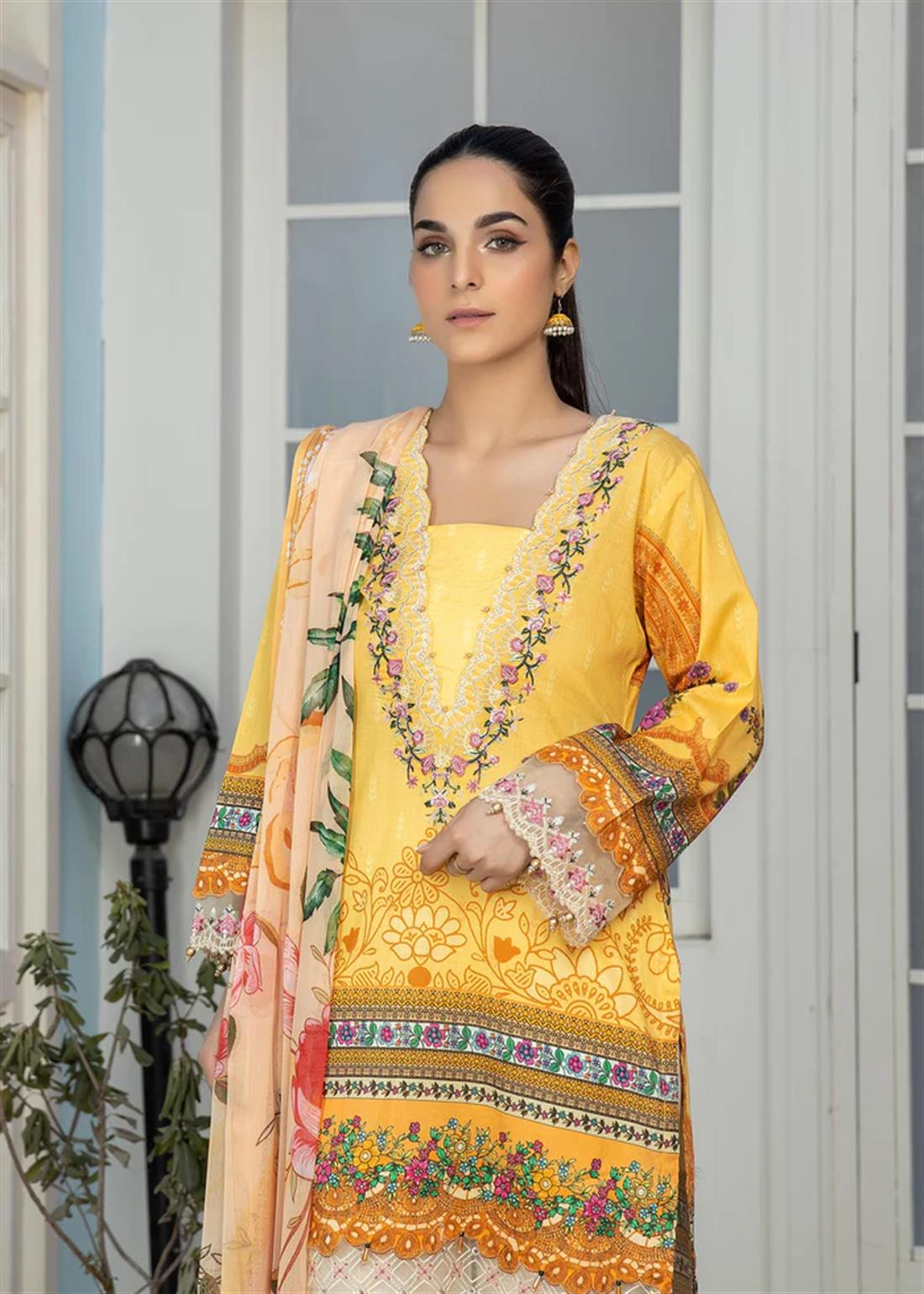 3 Piece Ladies Readymade Salwar Suit with Dupatta